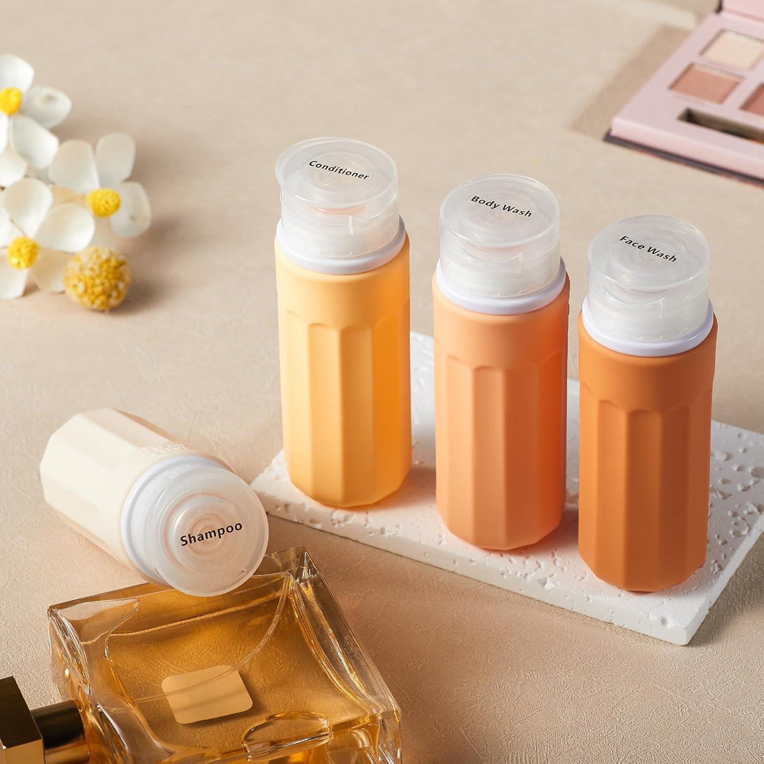 Botellas de Viaje INSFIT 3oz Silicona A prueba de Fugas