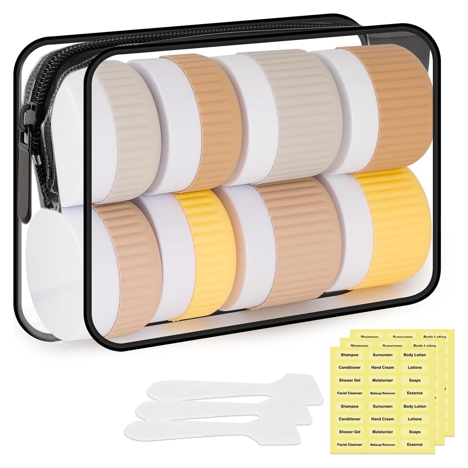 Set de 8 Botellas de Viaje KOUWICH 30ml y 50ml A Prueba de Fugas