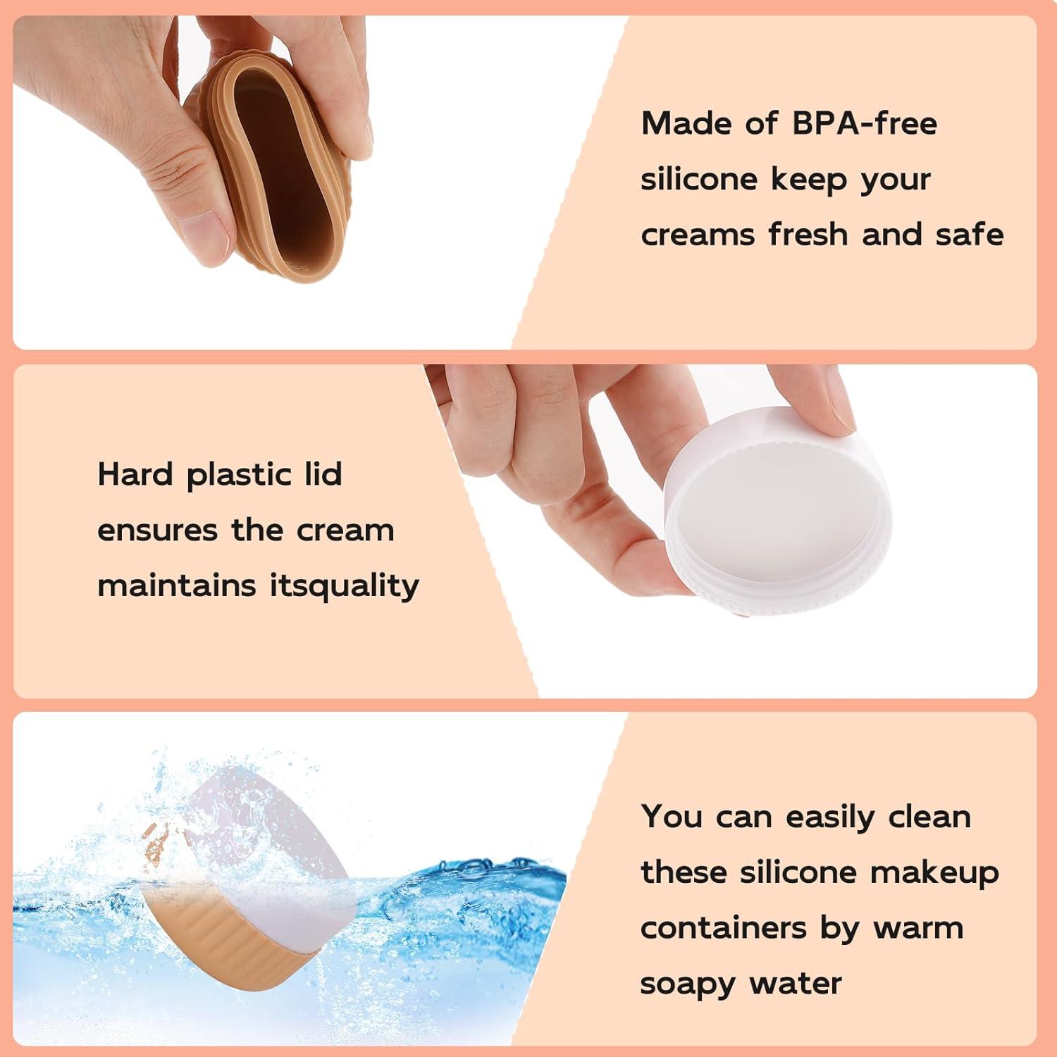 Set de 8 Botellas de Viaje KOUWICH 30ml y 50ml A Prueba de Fugas