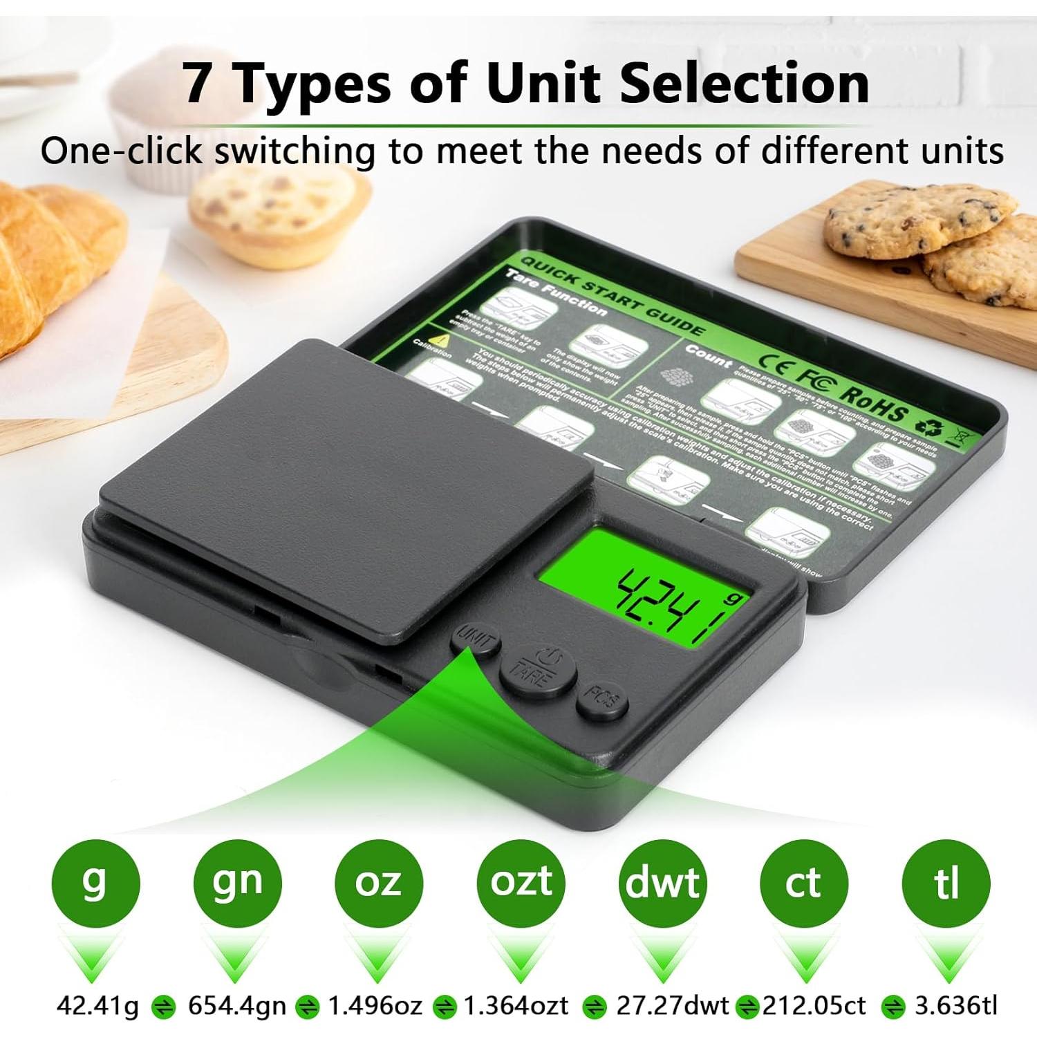 Balanza Digital de Precisión Muaket CX-5 0.01g-1000g LCD