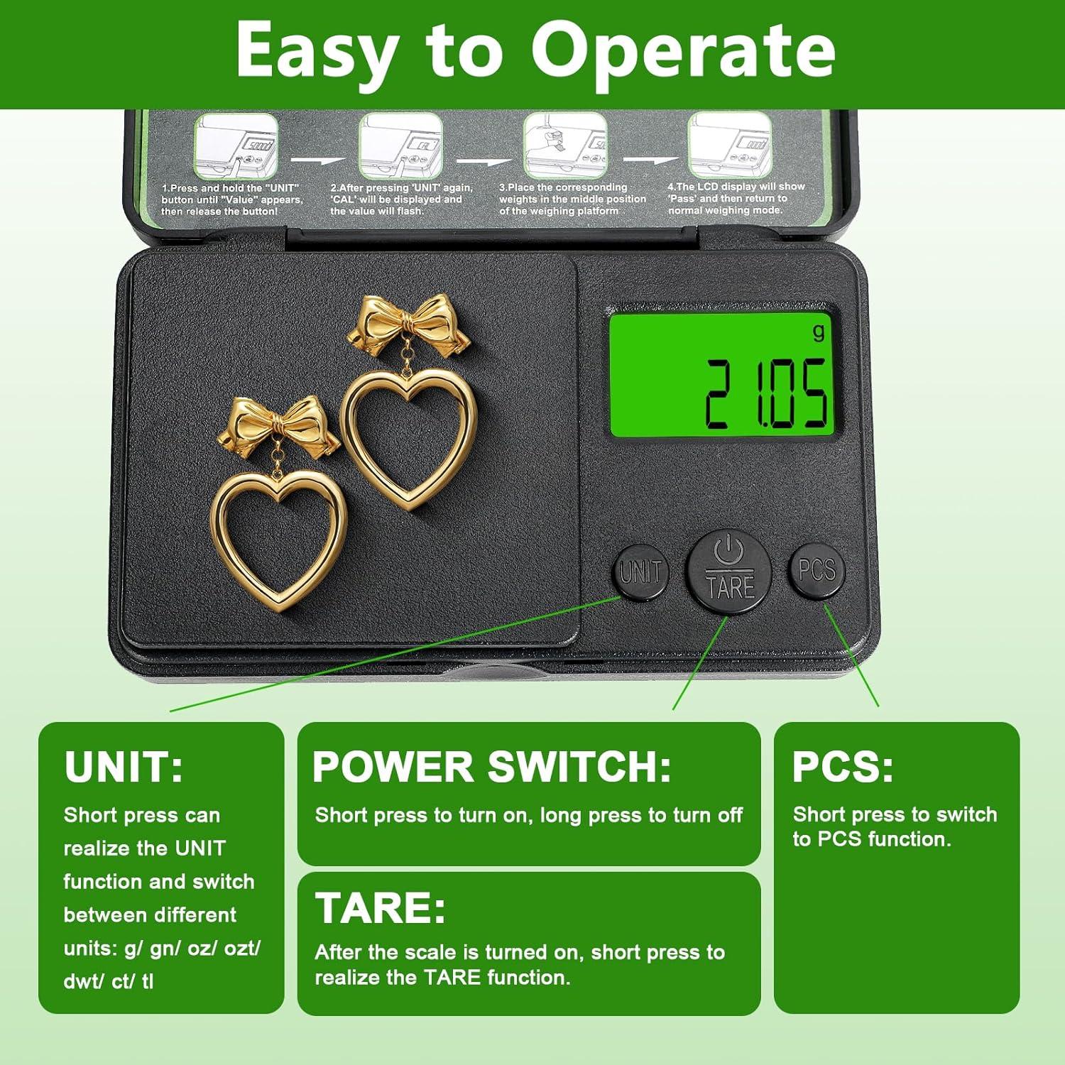 Balanza Digital de Precisión Muaket CX-5 0.01g-1000g LCD