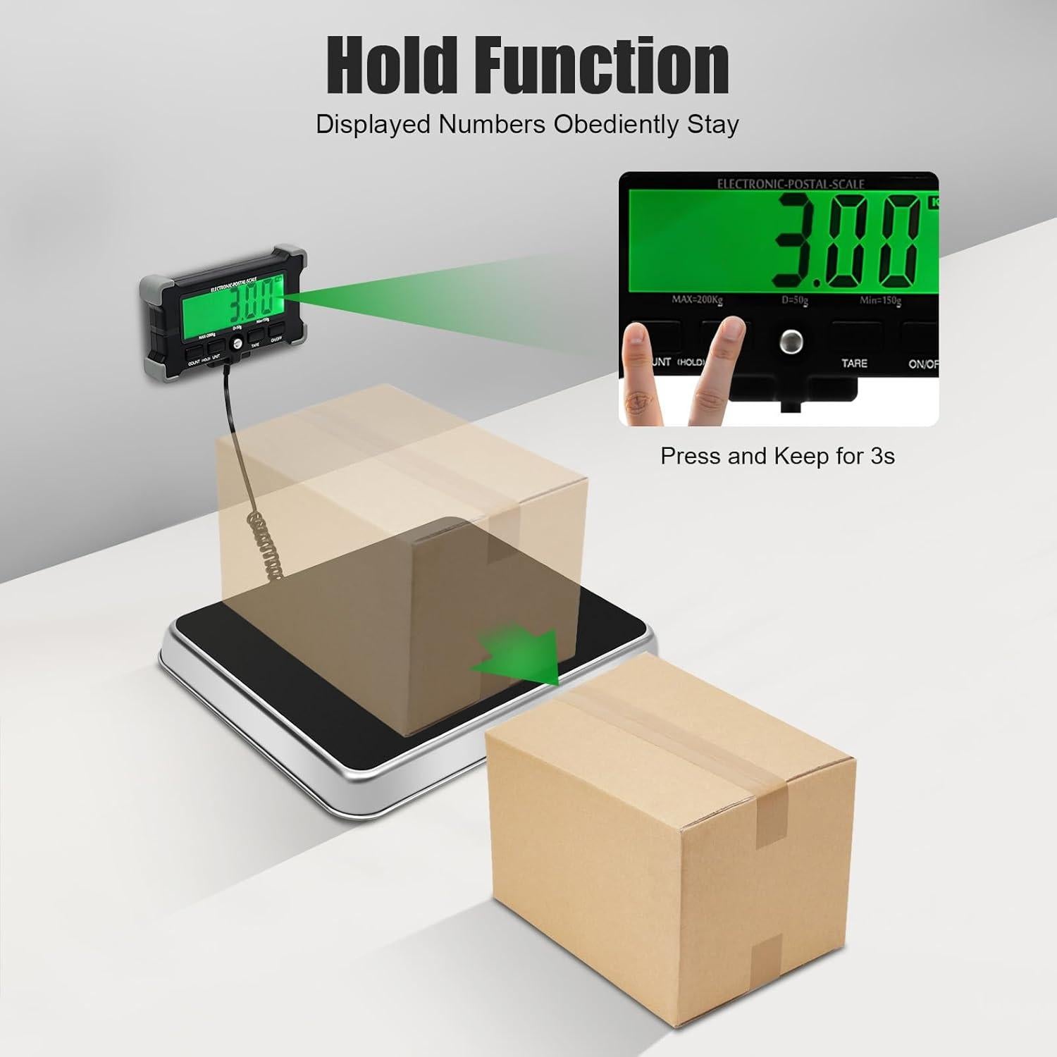 Escala Postal Digital ALSKXaxna 199.66 kg con Pantalla LCD