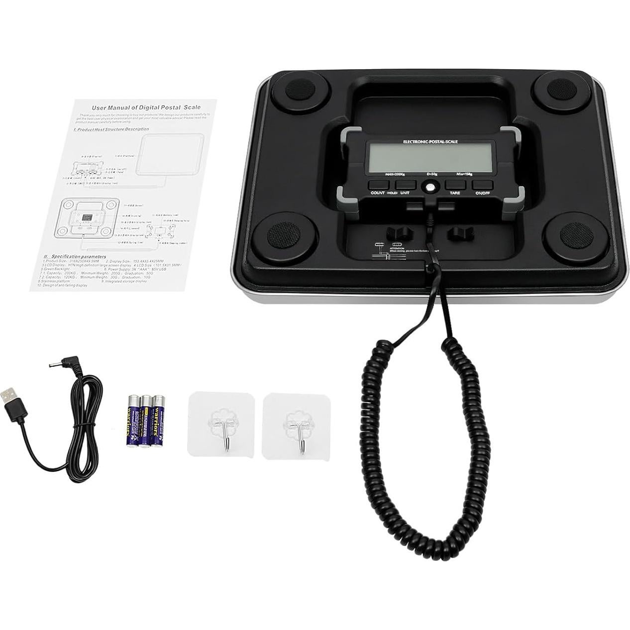 Escala Postal Digital ALSKXaxna 199.66 kg con Pantalla LCD