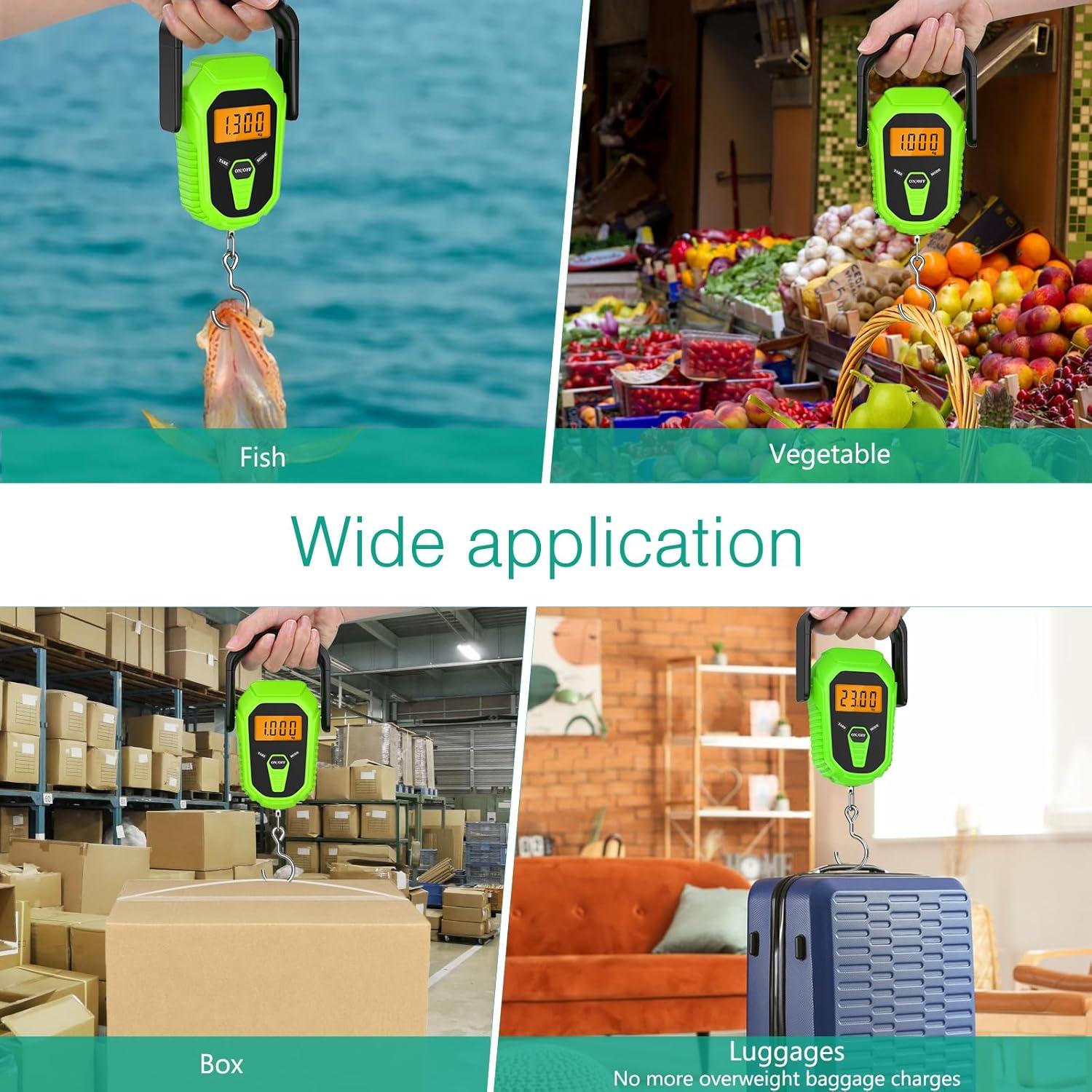 Báscula Digital ORIA para Pescado 50kg con Cinta Métrica