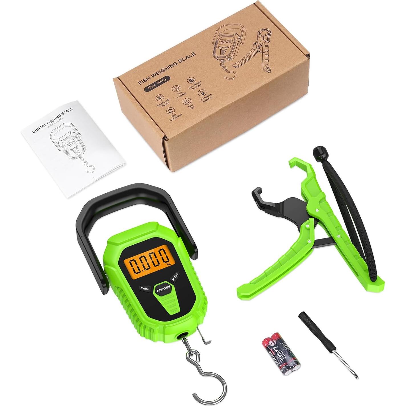 Báscula Digital ORIA para Pescado 50kg con Cinta Métrica