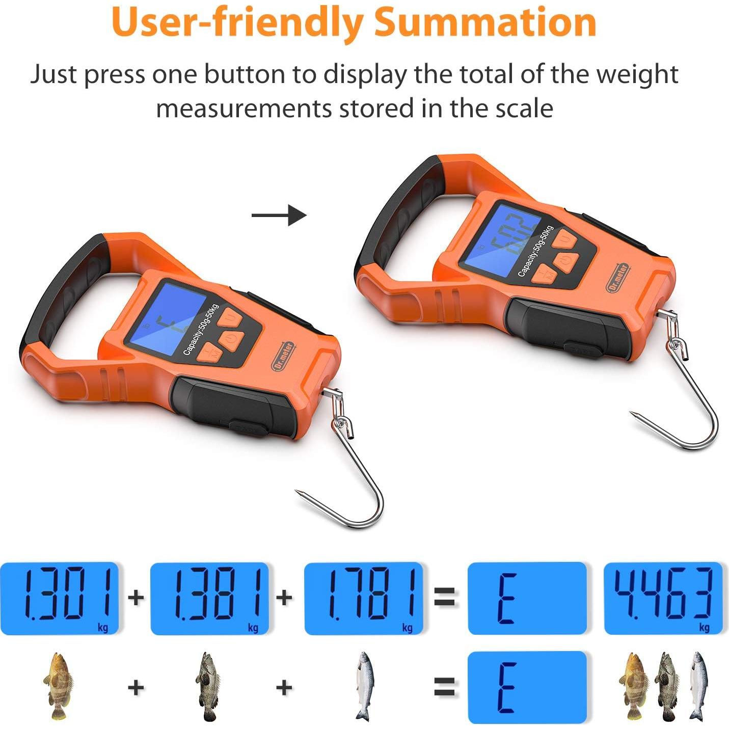 Balanza de Pesca Digital Dr.meter IPX7 50kg con Cinta y Accesorios