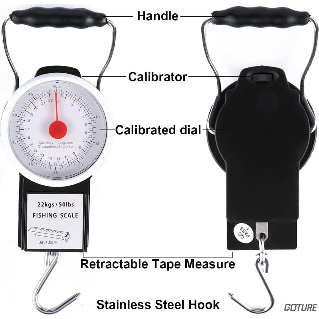 Báscula Colgante de Pesca Goture 22Kg Mecánica Impermeable