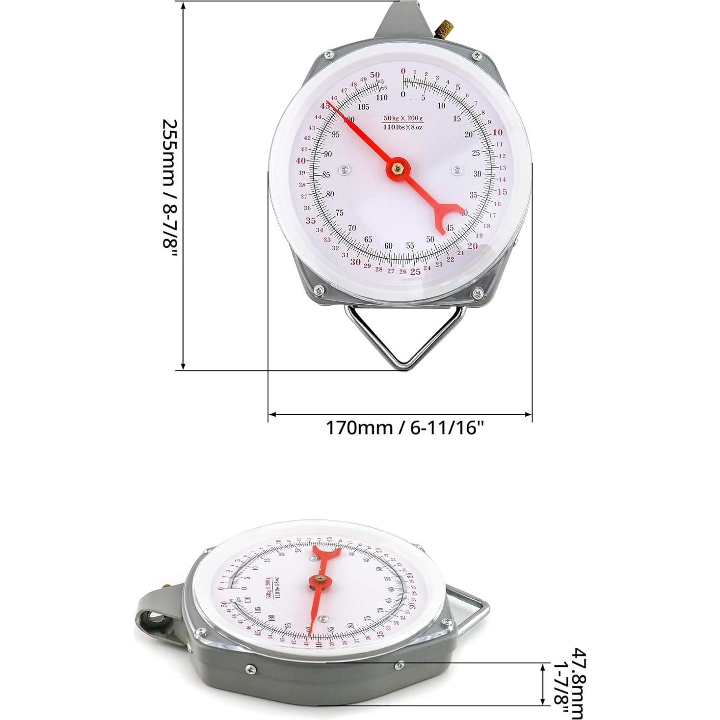 Báscula Colgante de Precisión QWORK 50kg Doble Unidad