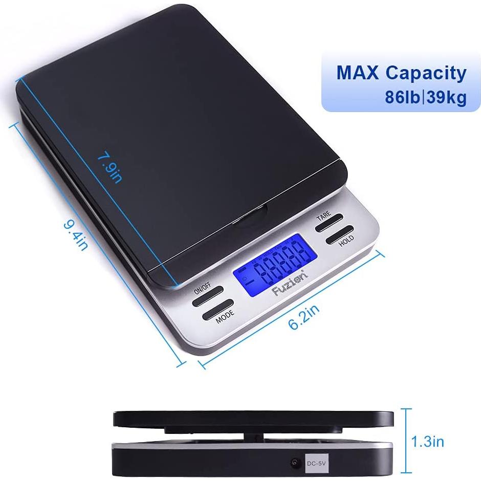 Báscula Postal Digital Fuzion 39 kg con Función Tara y Retención