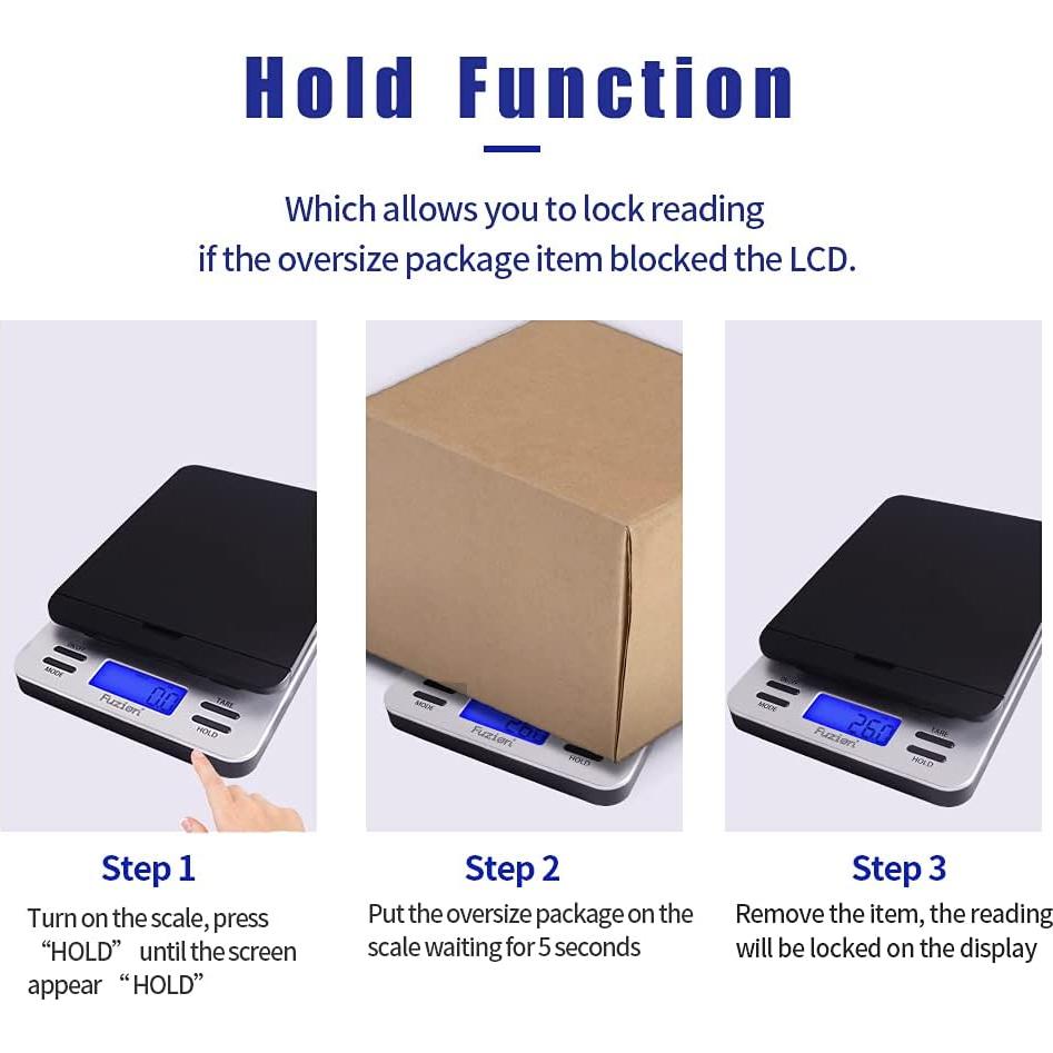 Báscula Postal Digital Fuzion 39 kg con Función Tara y Retención