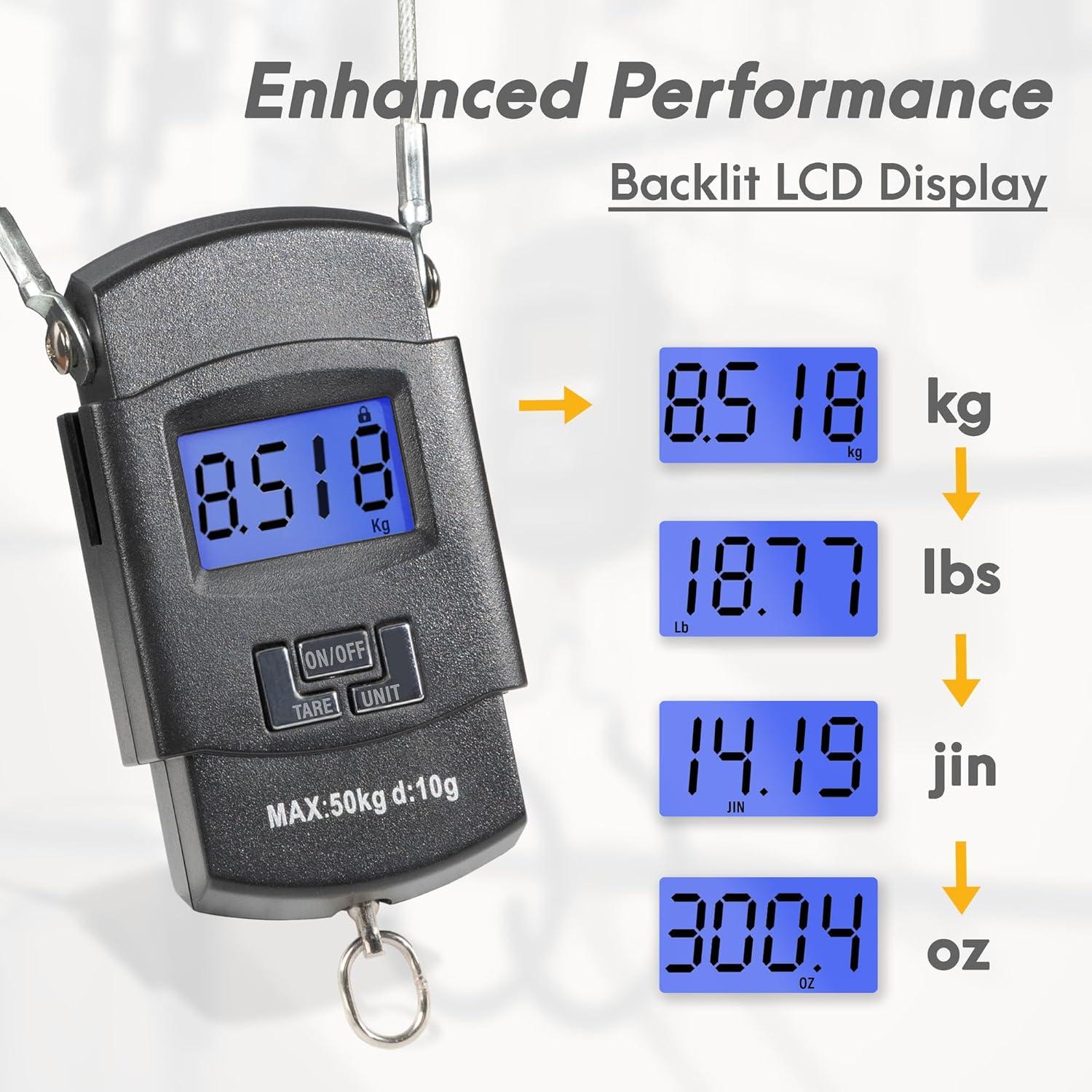 Balanza Digital de Bicicleta CyclingDeal 50kg LCD Retroiluminada