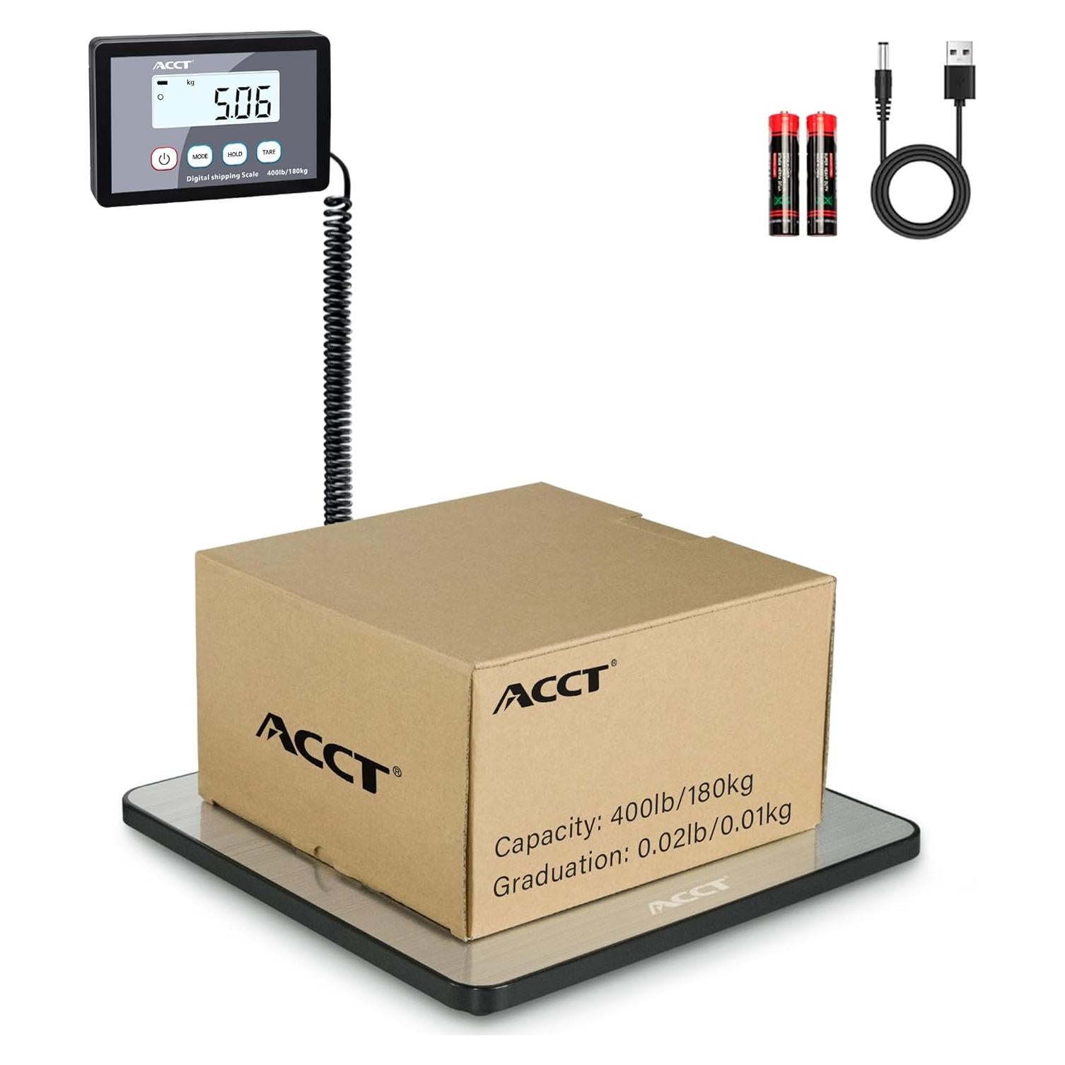Báscula Postal Digital ACCT 180kg con Función de Tara y Retención