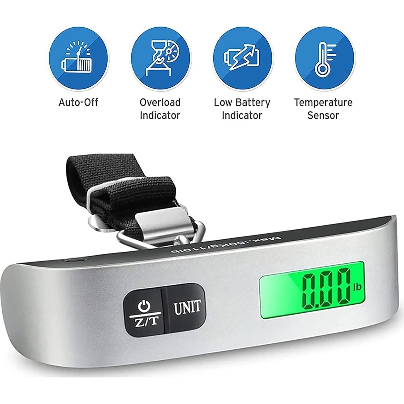 Báscula de Equipaje Digital Shaoguang CT028 50kg LCD Plata