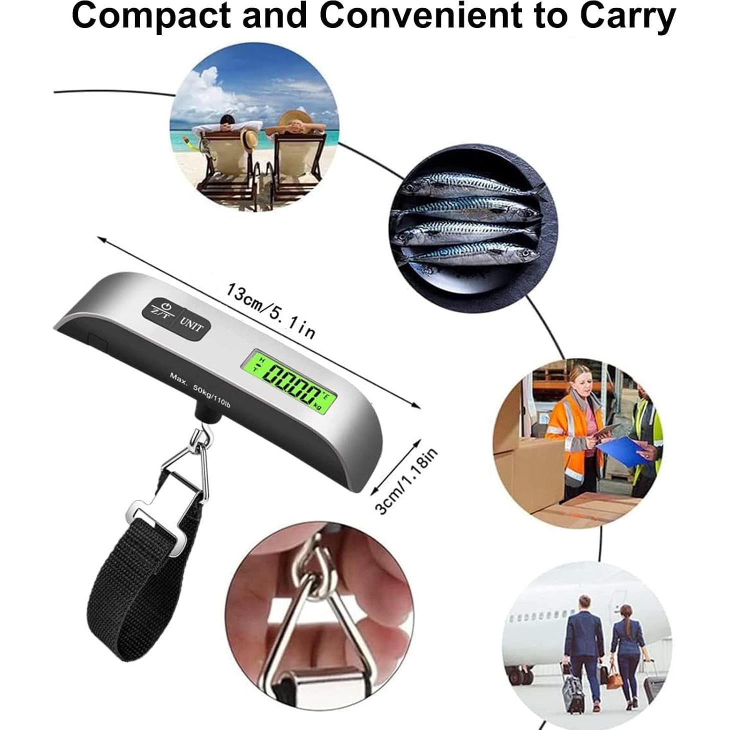 Báscula de Equipaje Digital Shaoguang CT028 50kg LCD Plata