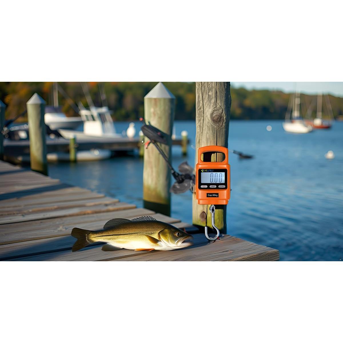 Báscula Digital Colgante Klau 50 kg Pantalla LCD Naranja