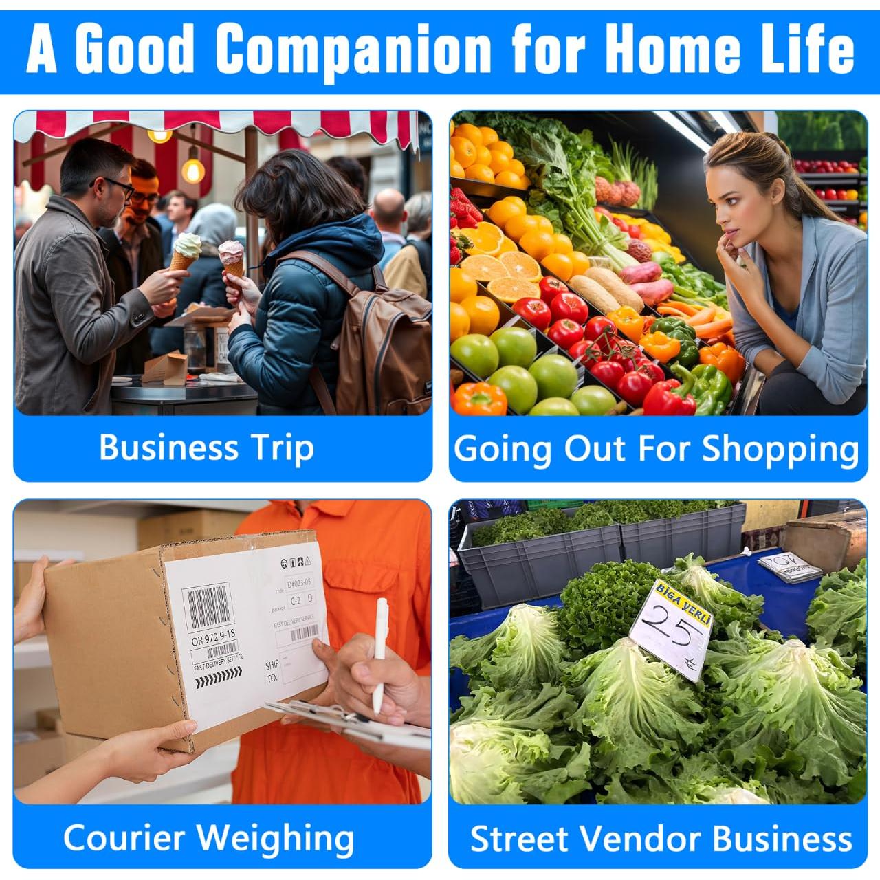 Balanza Digital de Equipaje BESPORTBLE Compacta 19x8cm