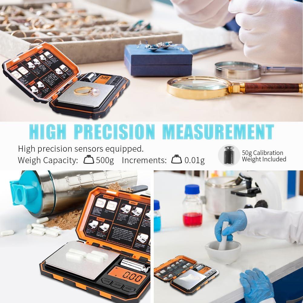 Báscula Digital de Bolsillo Fuzion UF500-OG 500g x 0.01g