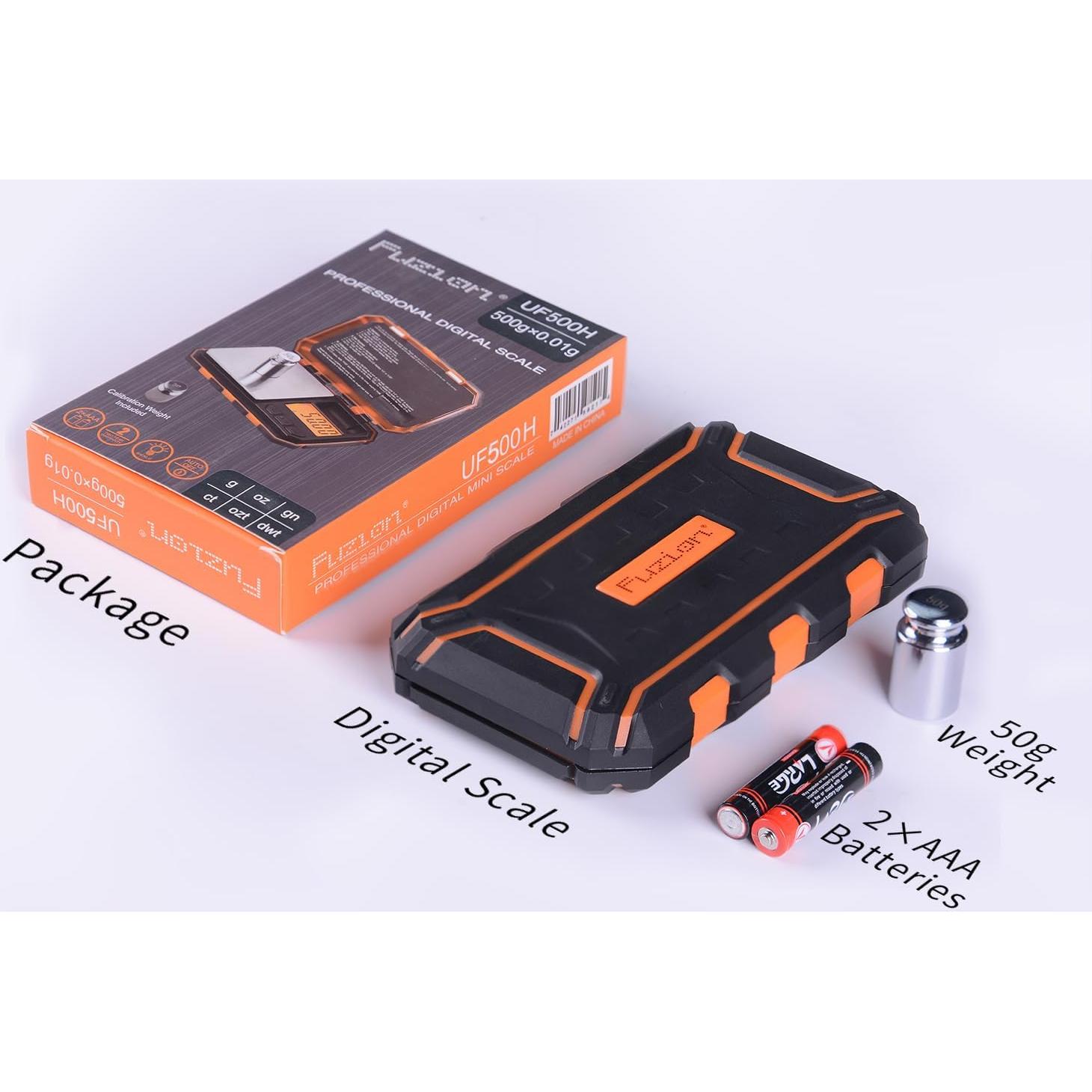 Báscula Digital de Bolsillo Fuzion UF500-OG 500g x 0.01g