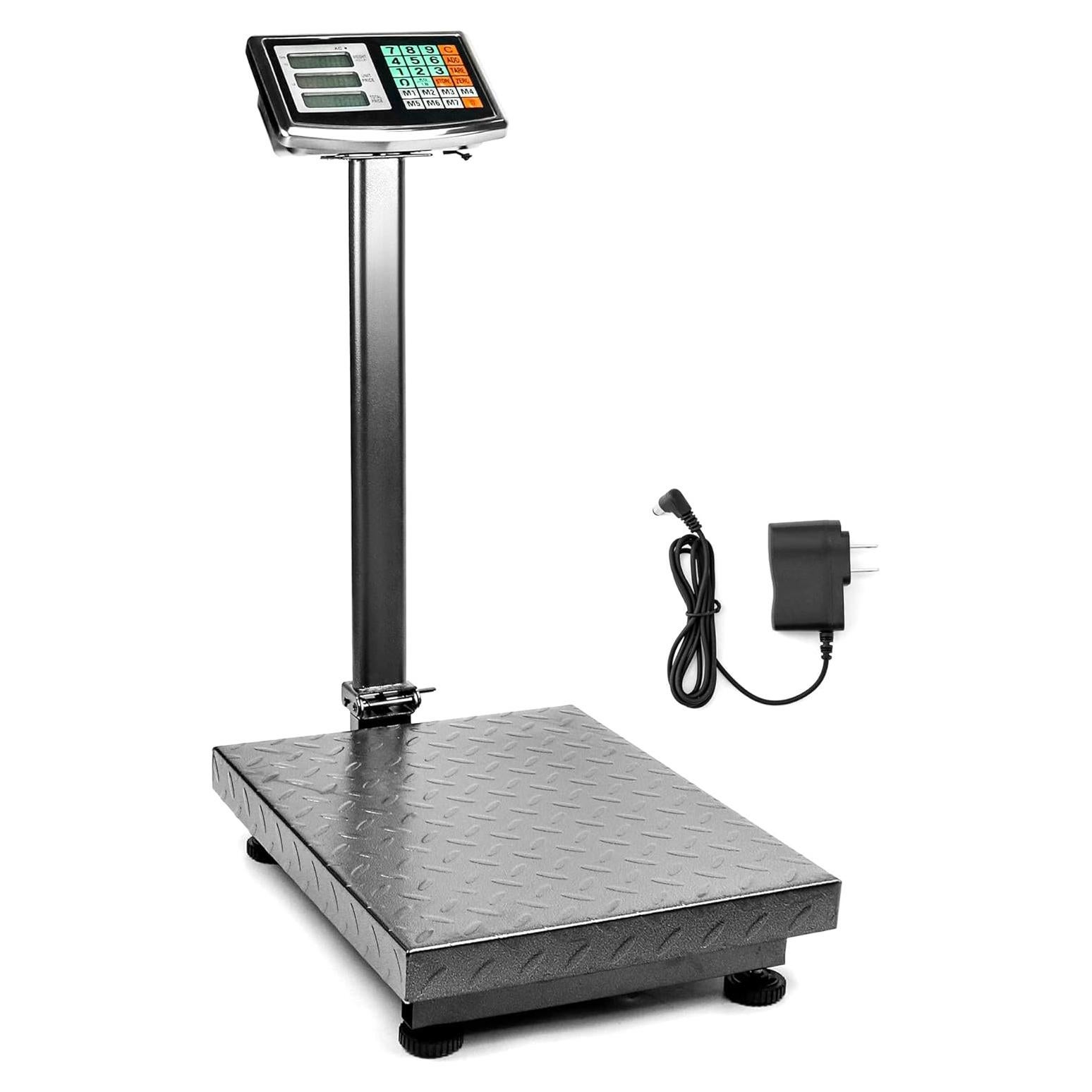 Báscula Postal Digital QWORK 300kg Plegable Acero 50.3x40cm