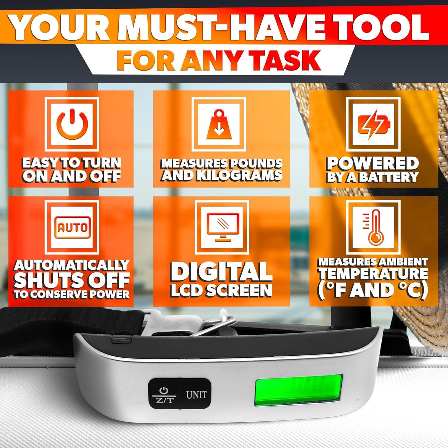 Báscula de Equipaje Portátil V TOWER 50kg Digital