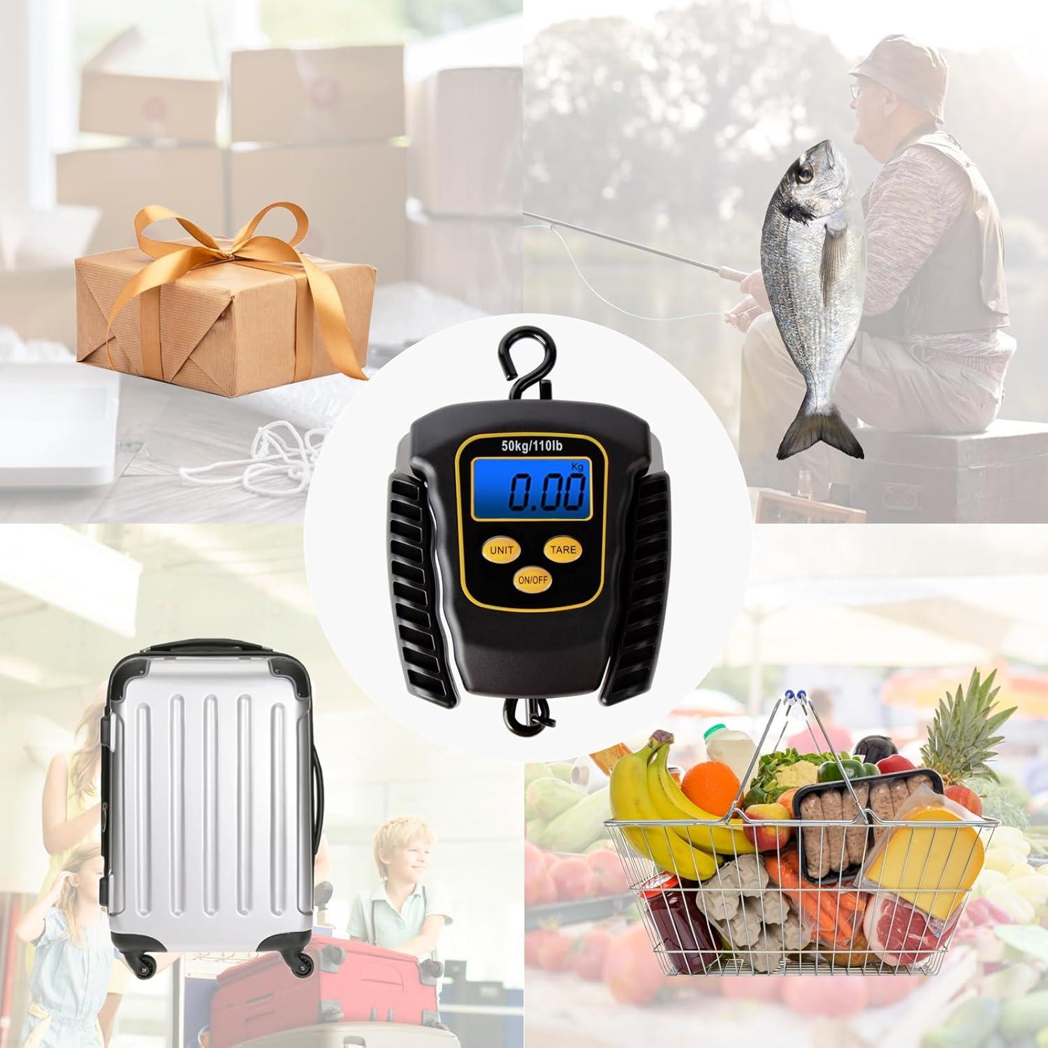 Báscula de Pesca Digital VOPOCO 50kg Pantalla LCD Impermeable