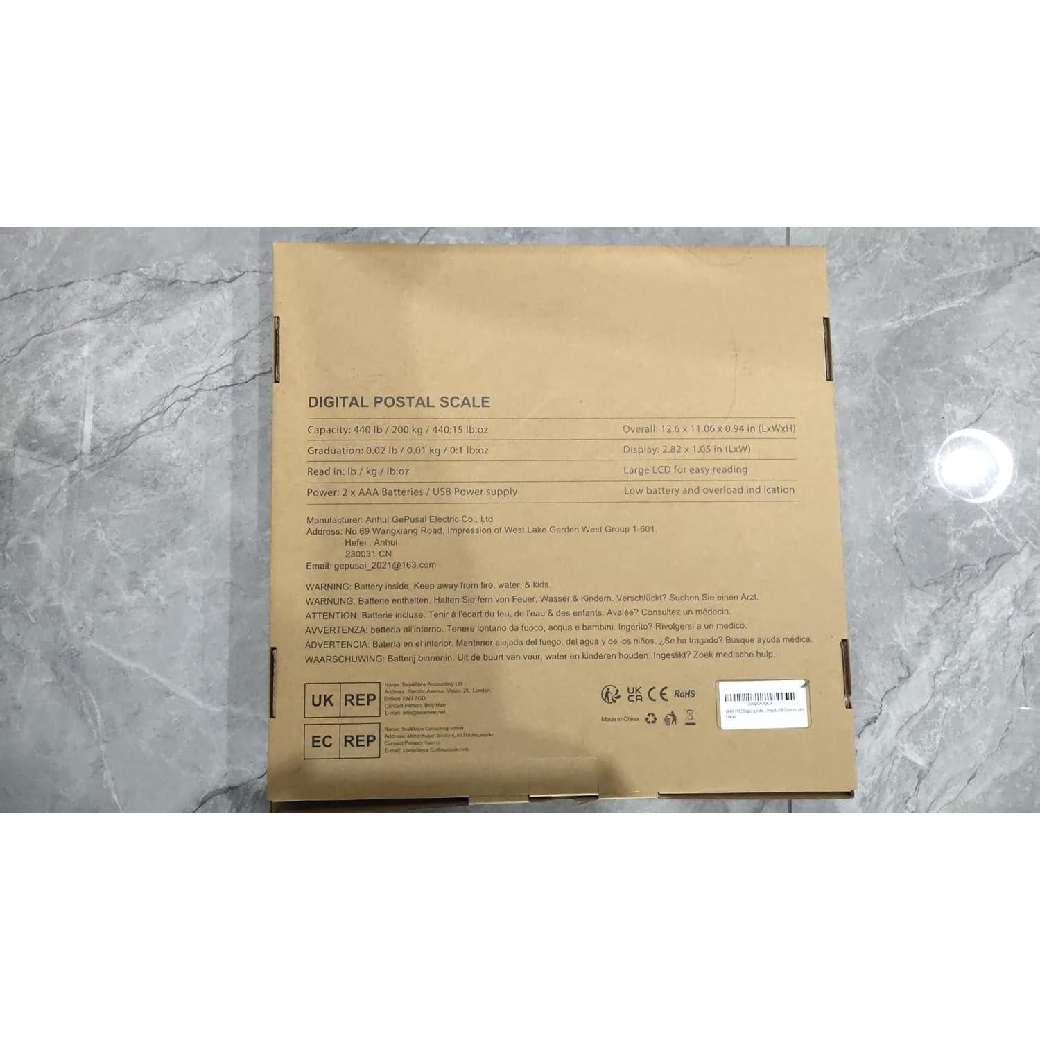 Báscula Digital de Franqueo GRAM PRES 200 kg/10 g con Tara