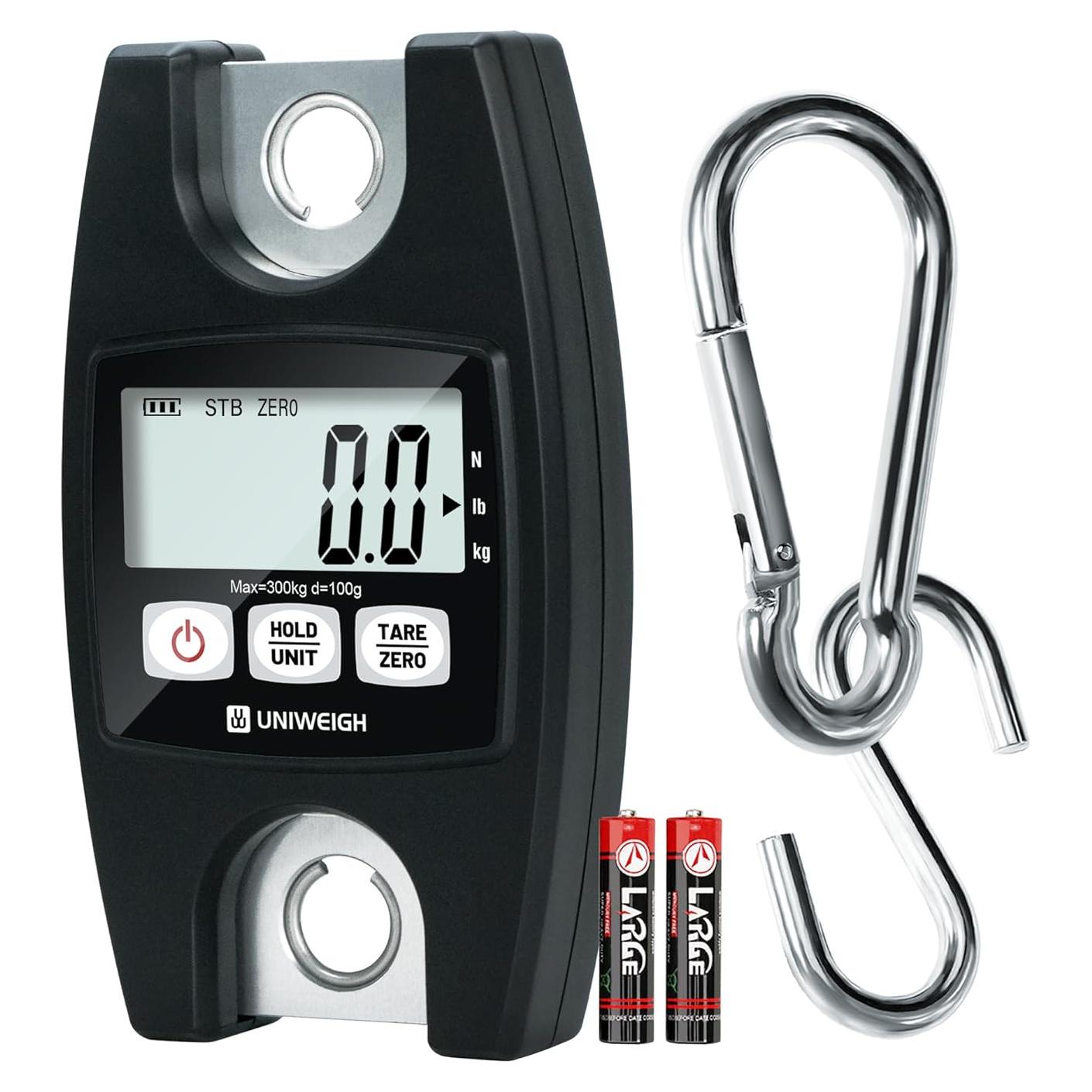 Báscula Colgante Digital UNIWEIGH 300kg con Pantalla LCD