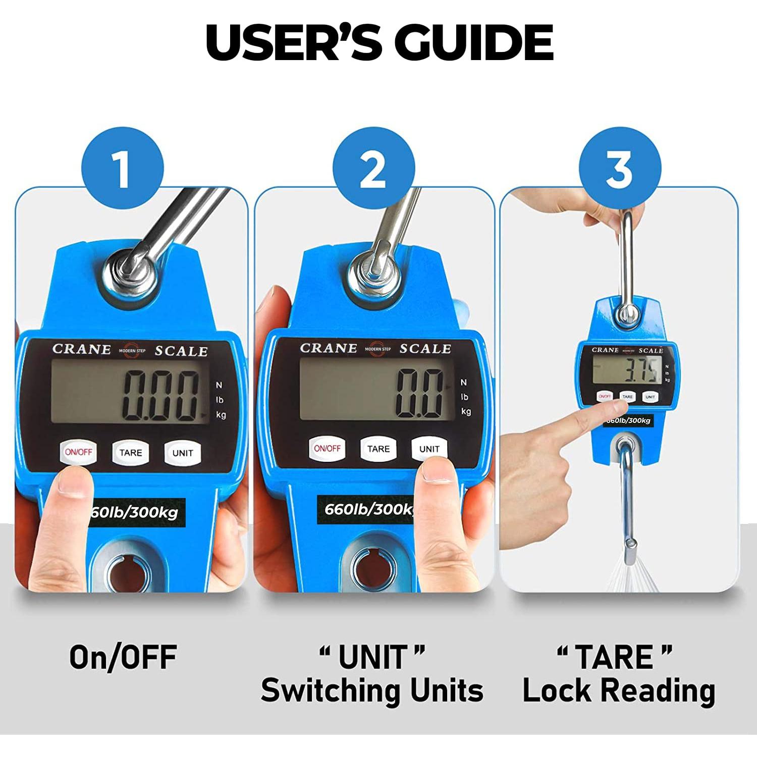Báscula Digital Colgante Modern Step 300 kg Resistente Agua