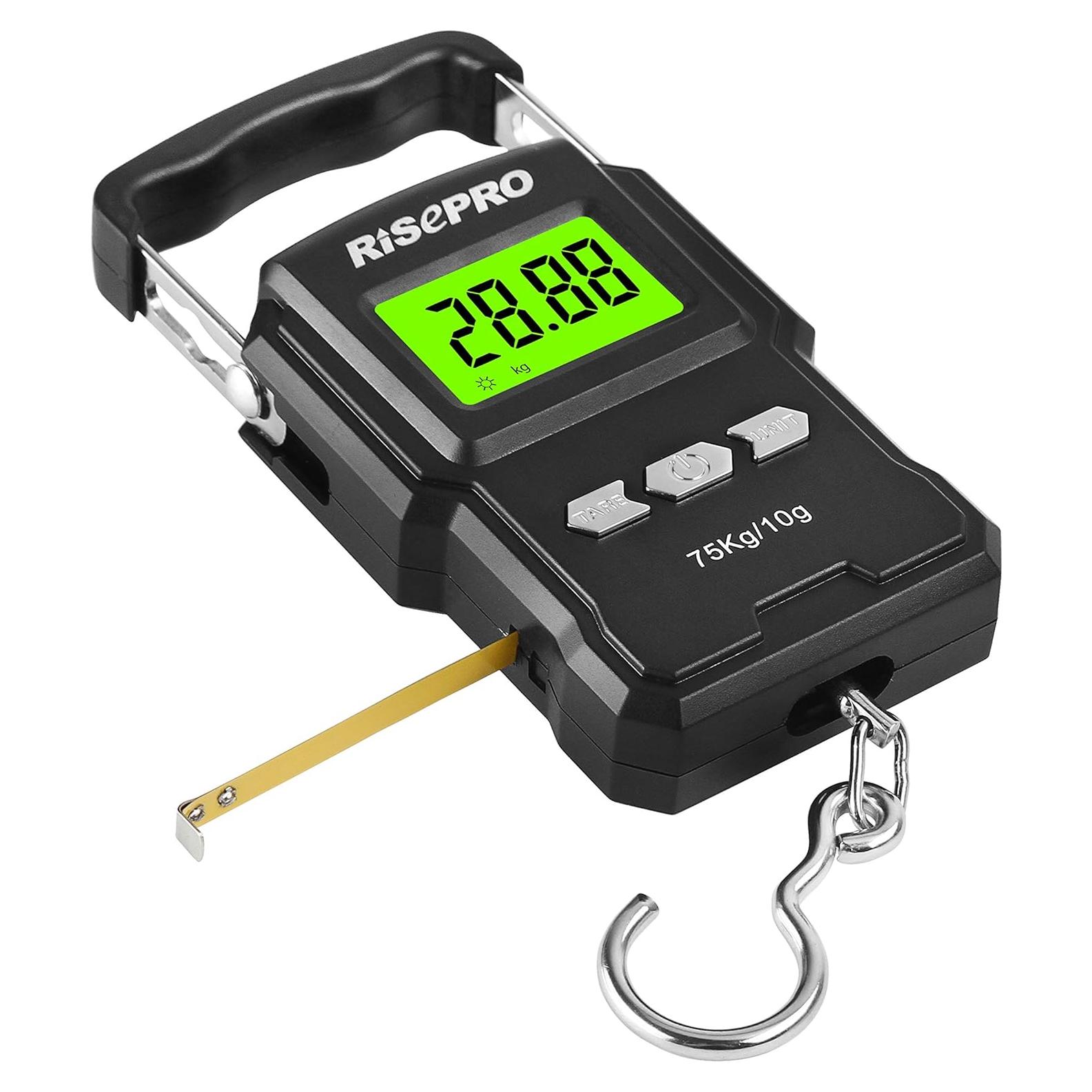 Balanza Digital RISEPRO 75Kg con Regla Retráctil 39"