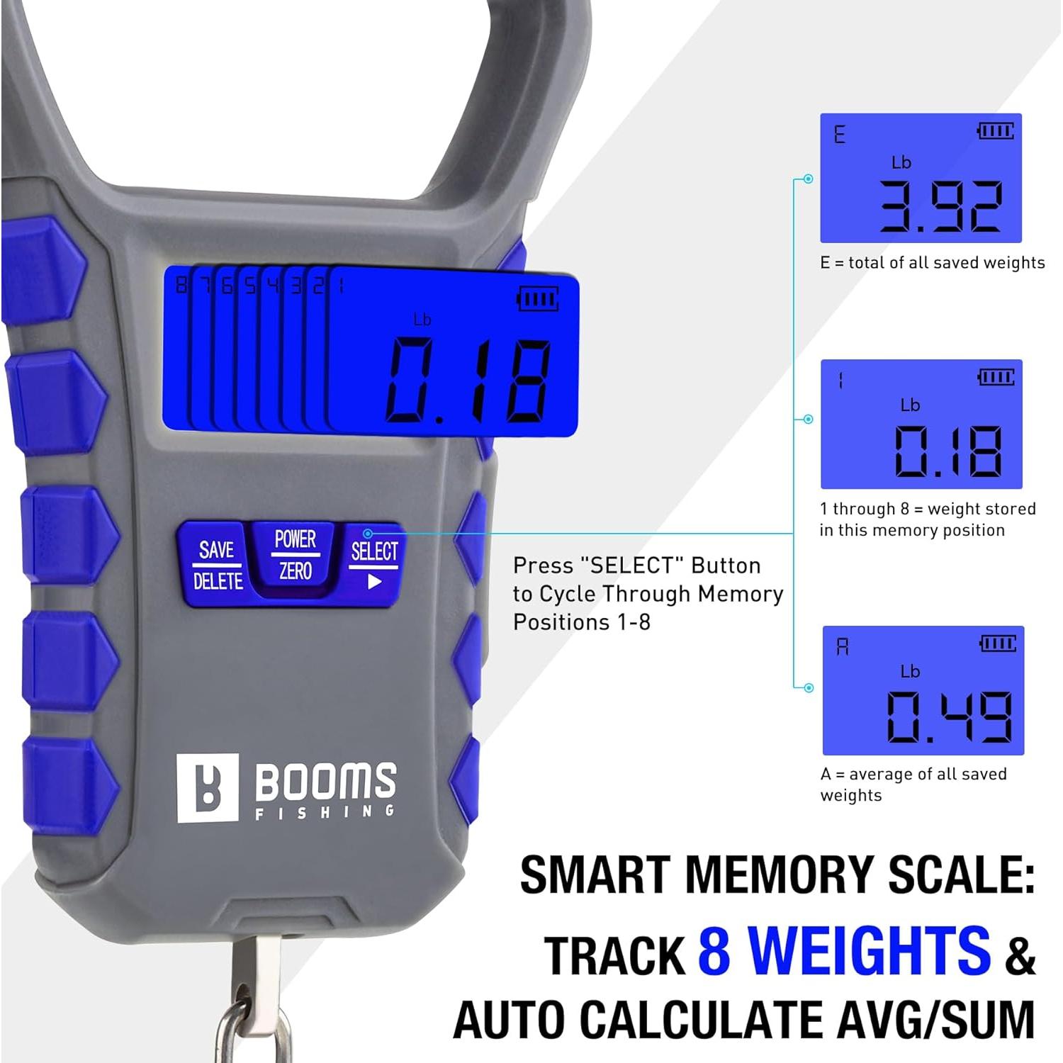 Báscula Digital para Pescado Booms Fishing 30kg USB Ergonómica