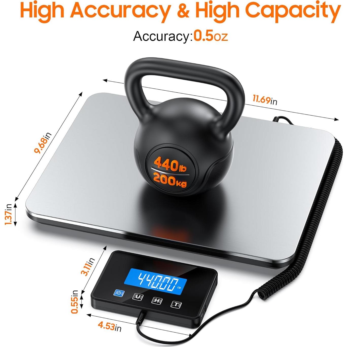 Báscula Postal Digital Bahilok 199.58 kg Acero Inoxidable