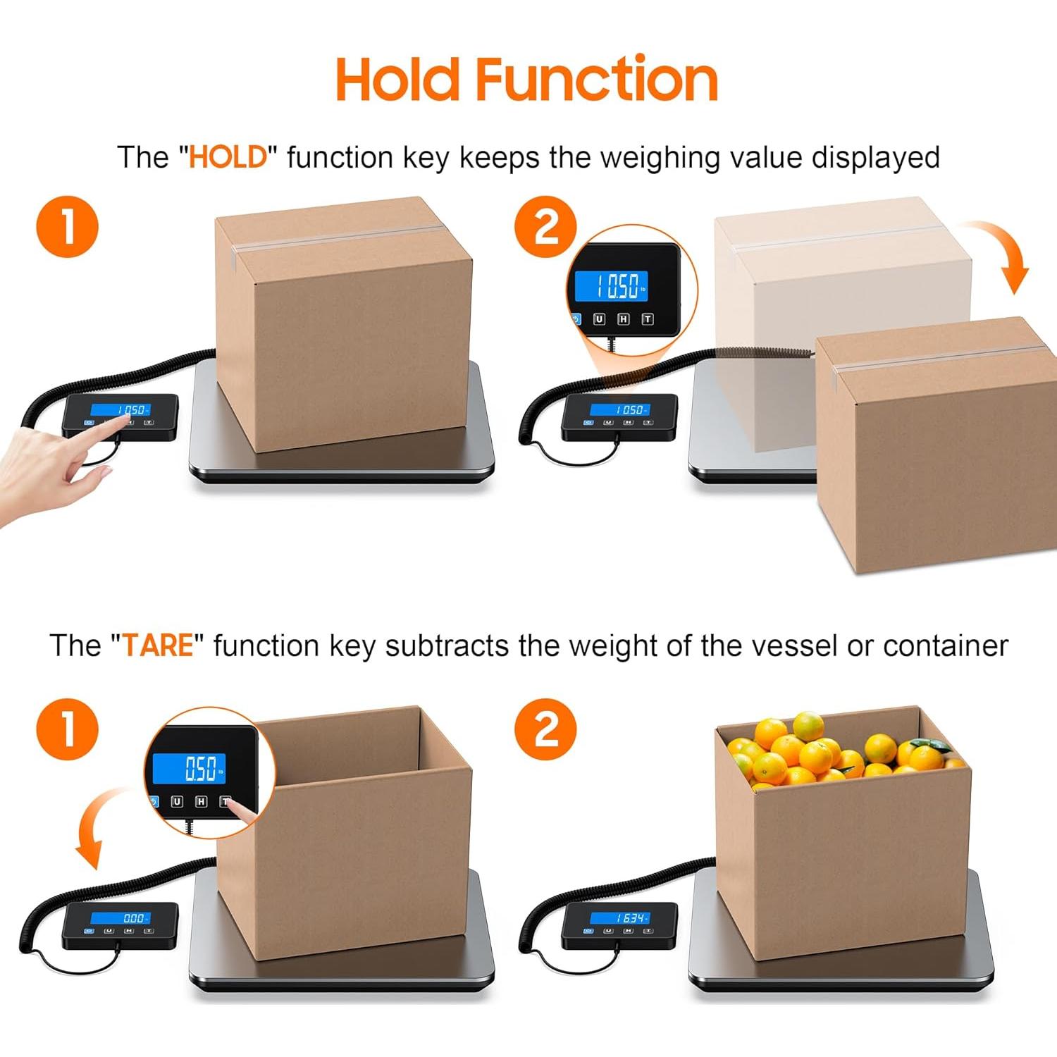 Báscula Postal Digital Bahilok 199.58 kg Acero Inoxidable