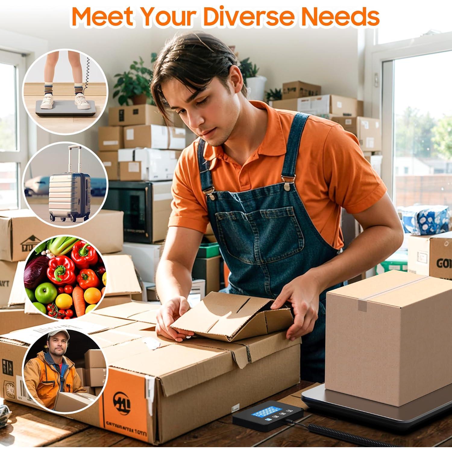 Báscula Postal Digital Bahilok 199.58 kg Acero Inoxidable