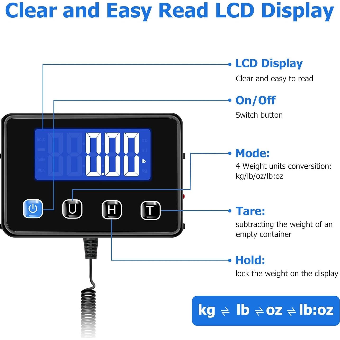 Báscula de Envío Digital KUAIVO P2H 200kg Alta Precisión