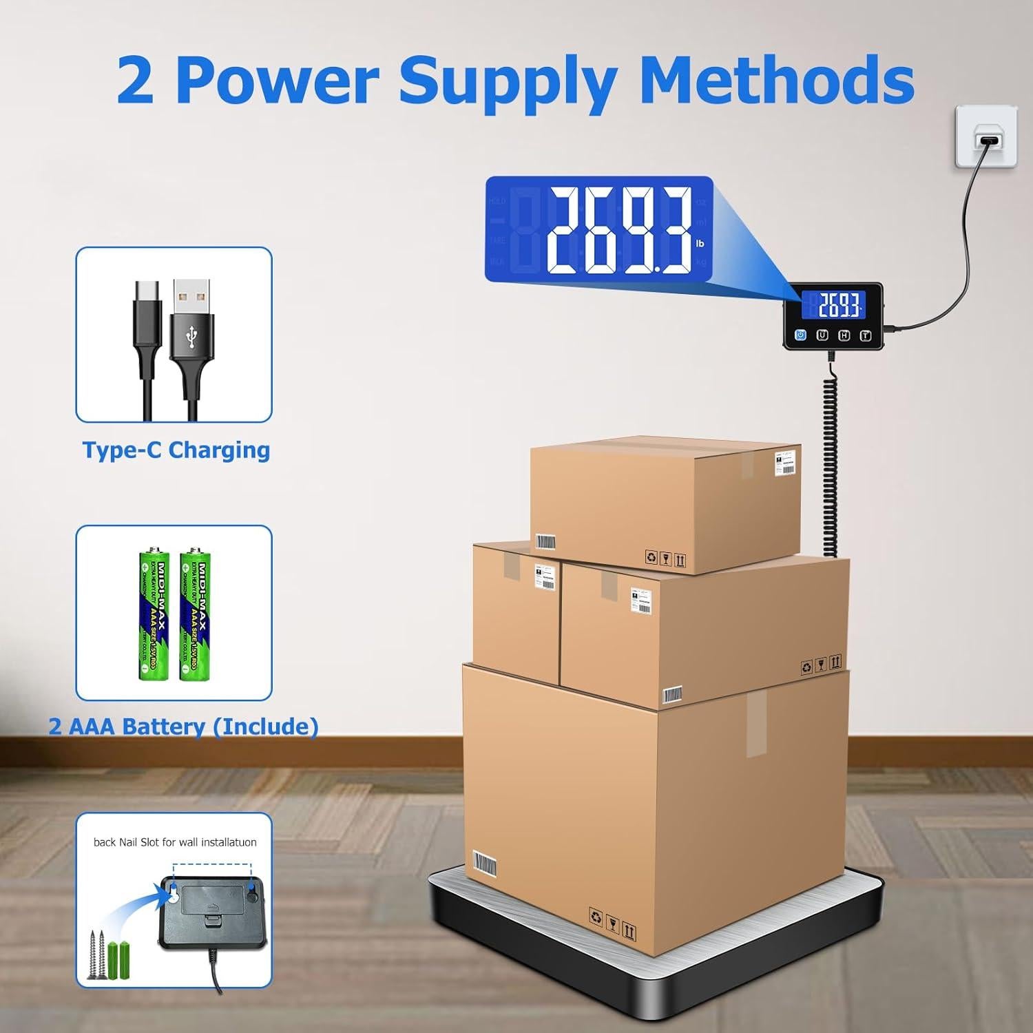 Báscula de Envío Digital KUAIVO P2H 200kg Alta Precisión