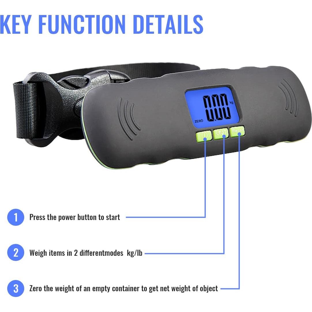 Báscula de Equipaje Digital UNIWEIGH LUG-50kg 50kg Precisión