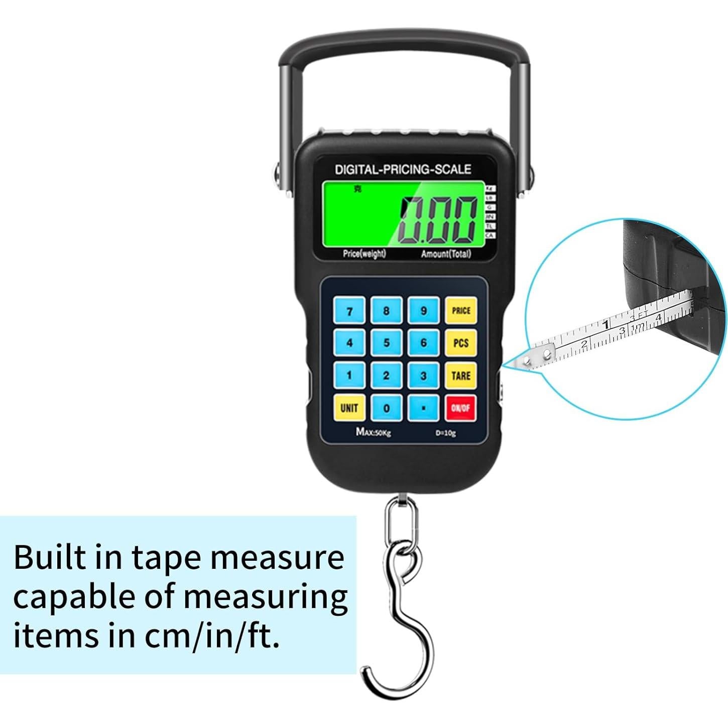 Báscula Digital de Pesca SKEAP 50kg con Pantalla LCD