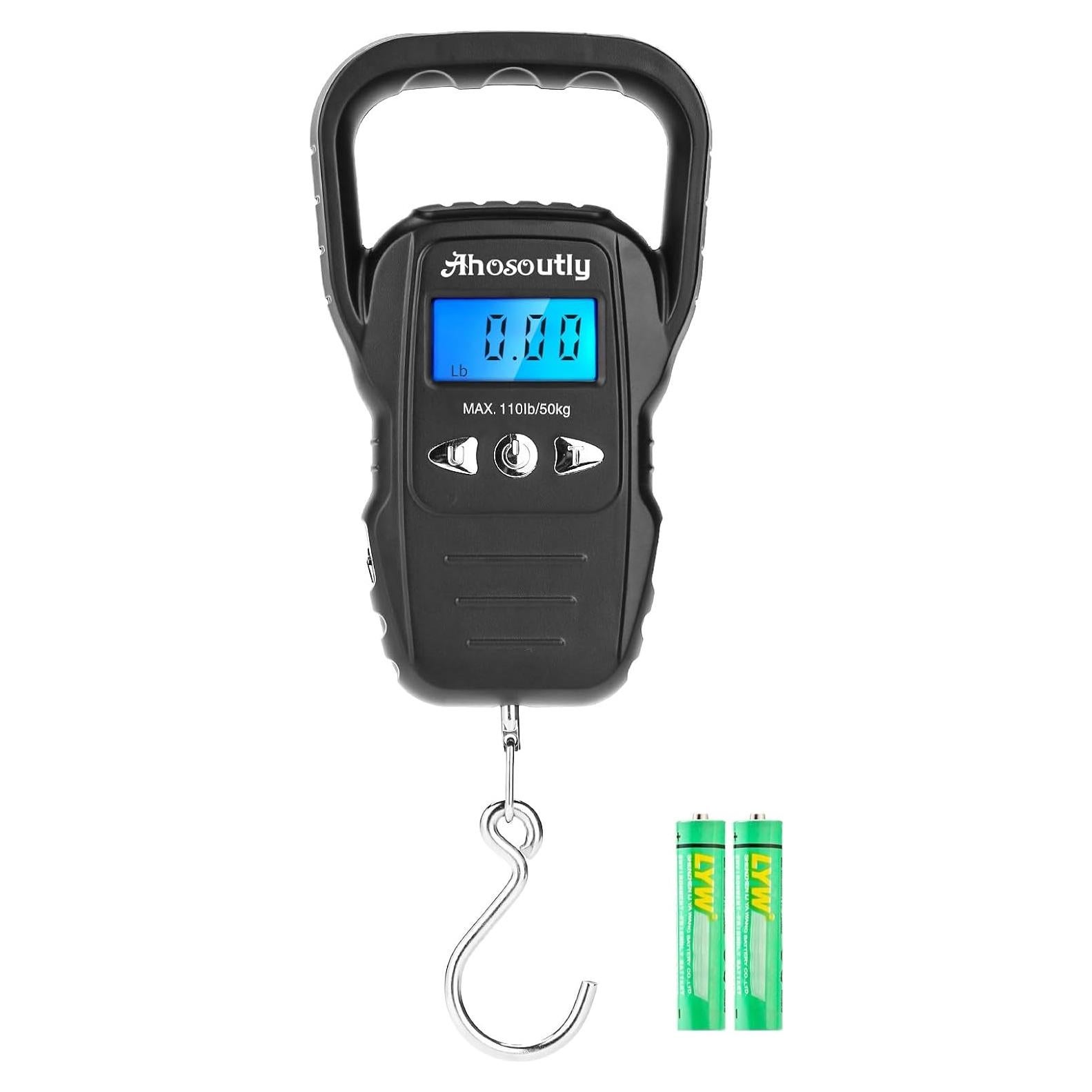 Escala Digital de Pescado AHOSOUTLY 50kg Pantalla LCD Grande