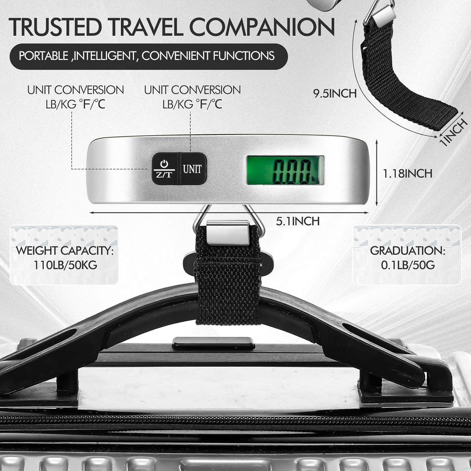 Balanza Digital de Equipaje Nuenen 6 Pcs 50kg Pantalla LCD