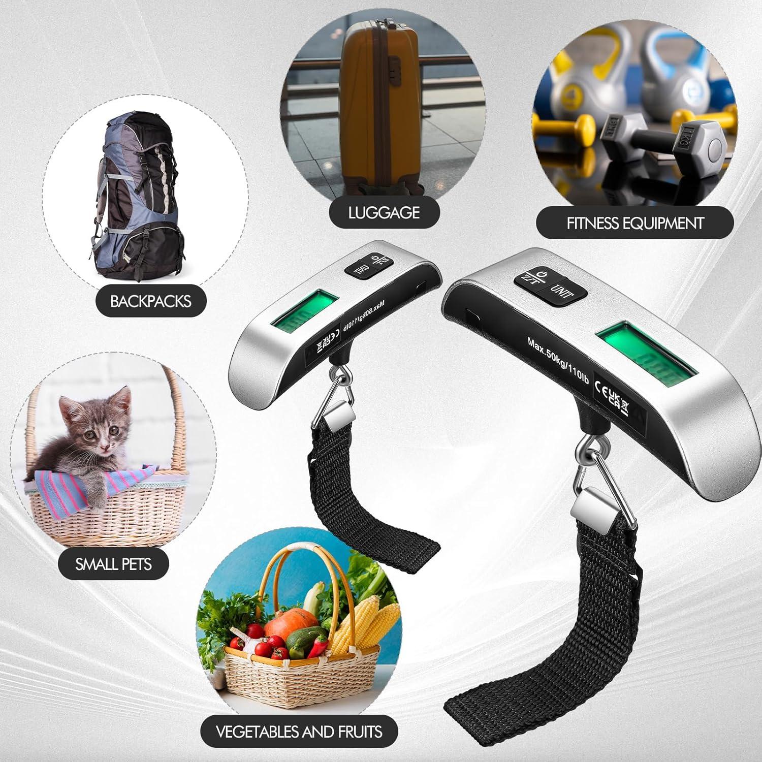 Balanza Digital de Equipaje Nuenen 6 Pcs 50kg Pantalla LCD