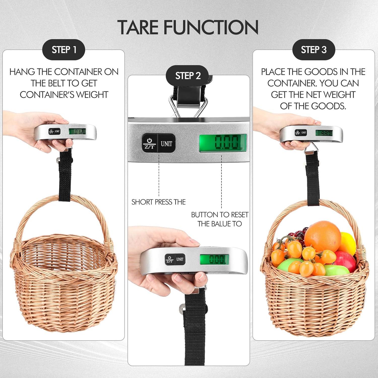 Balanza Digital de Equipaje Nuenen 6 Pcs 50kg Pantalla LCD