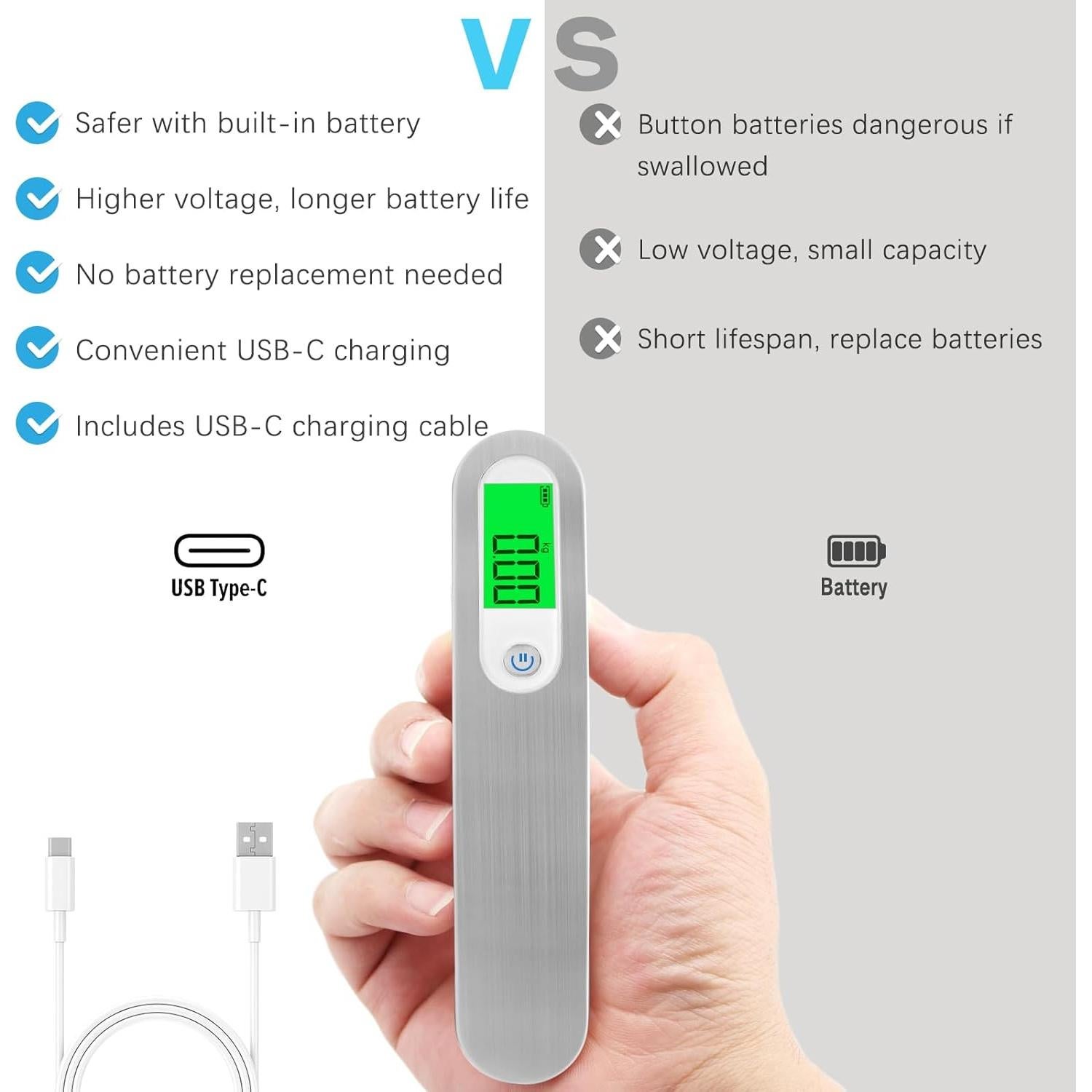Báscula de Equipaje Digital FEBHBRQ BE-1034 - 50kg, Portátil