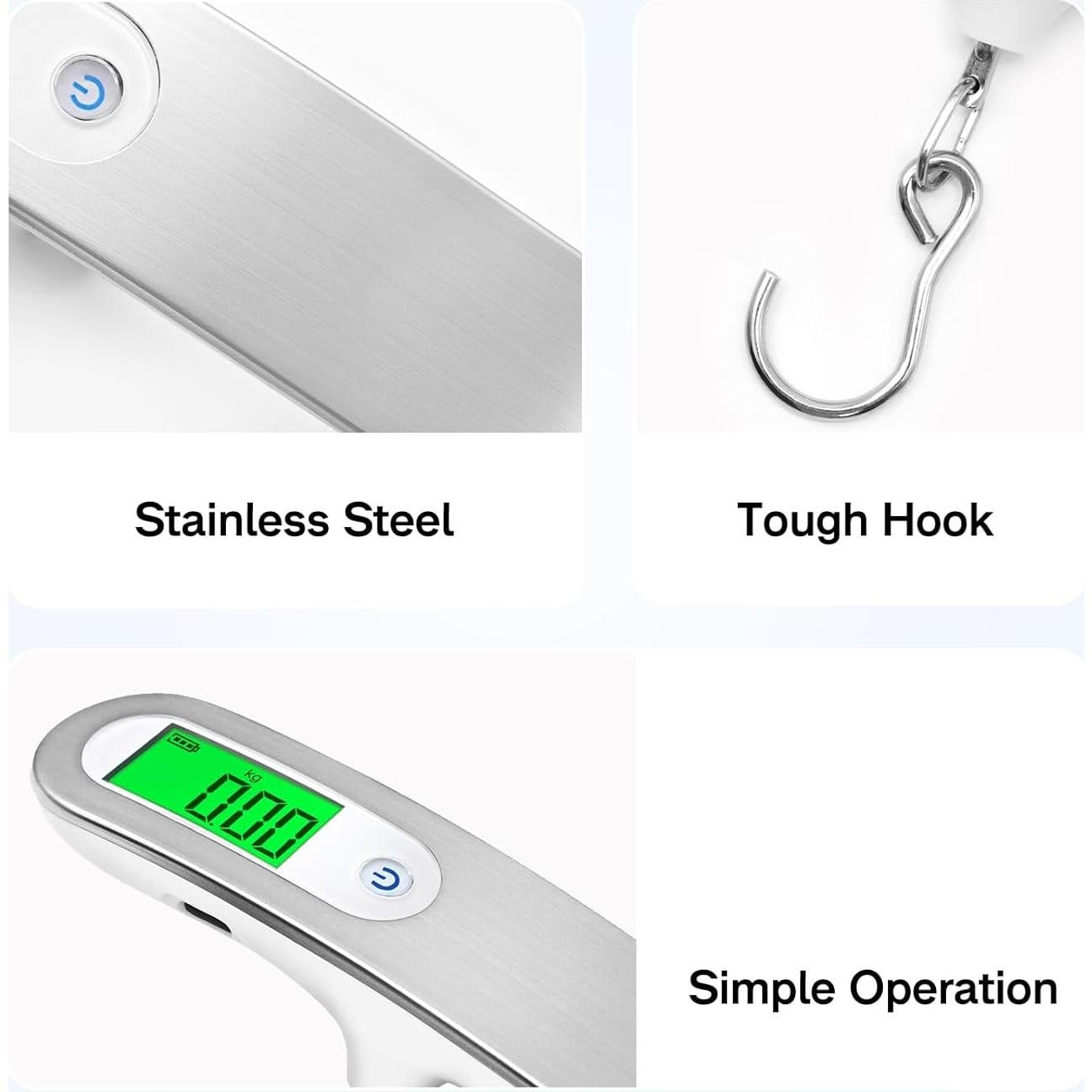 Báscula de Equipaje Digital FEBHBRQ BE-1034 - 50kg, Portátil