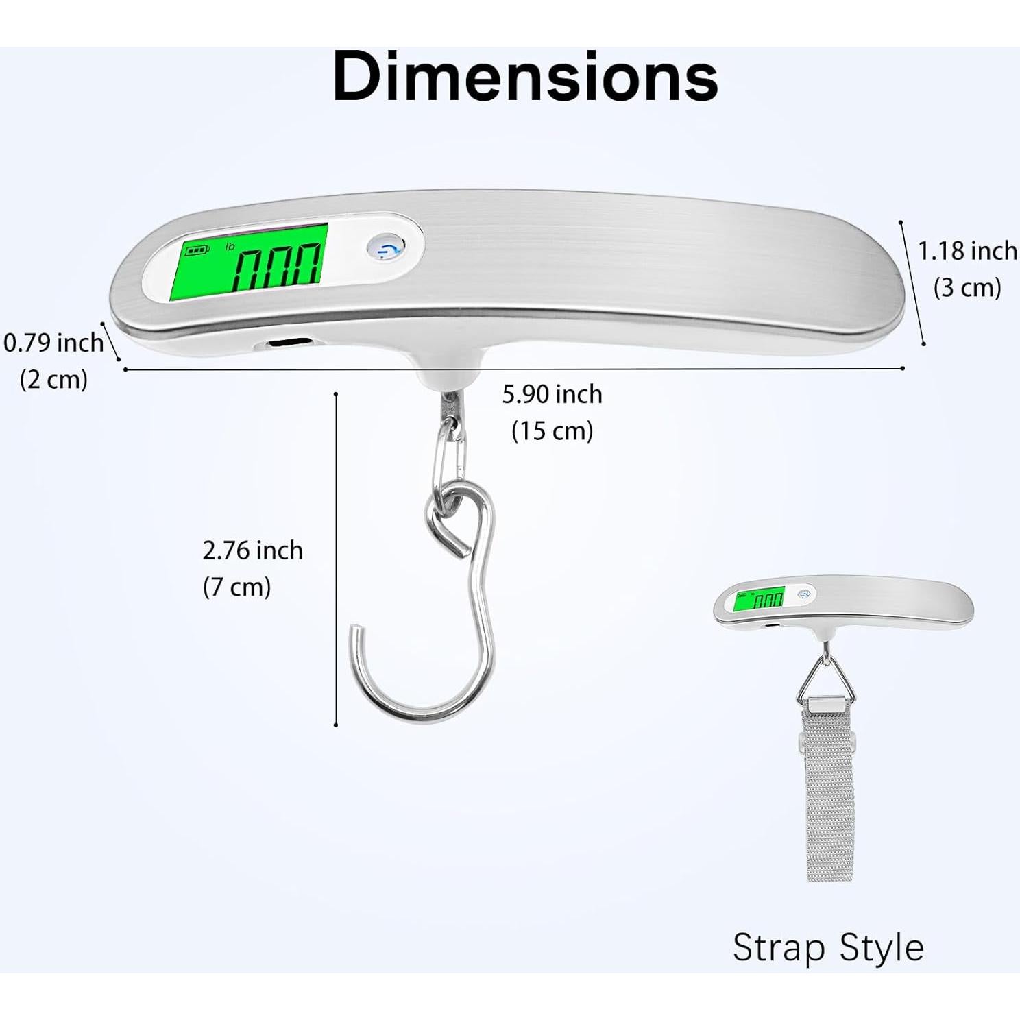 Báscula de Equipaje Digital FEBHBRQ BE-1034 - 50kg, Portátil