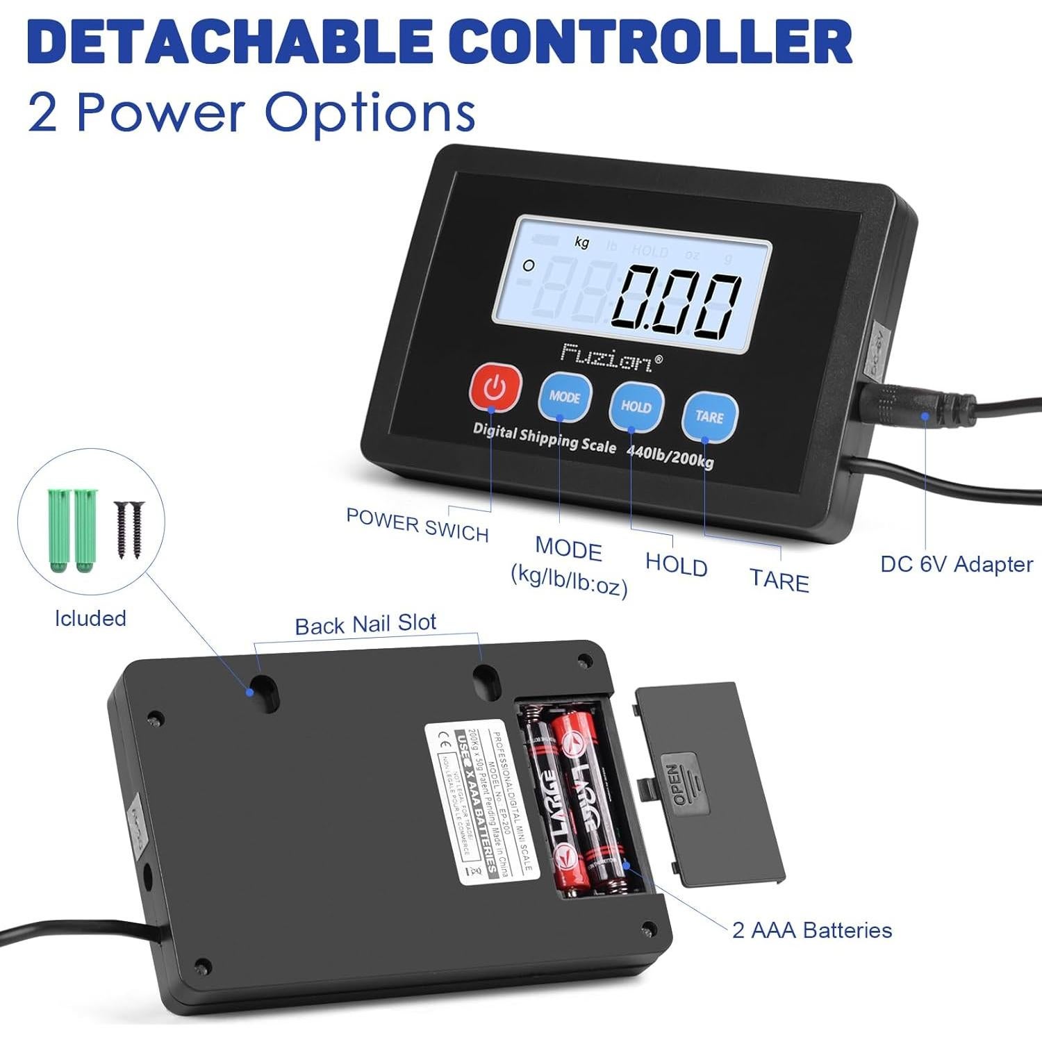Balanza Digital de Envío Fuzion EP200-PRO 200kg x 10g