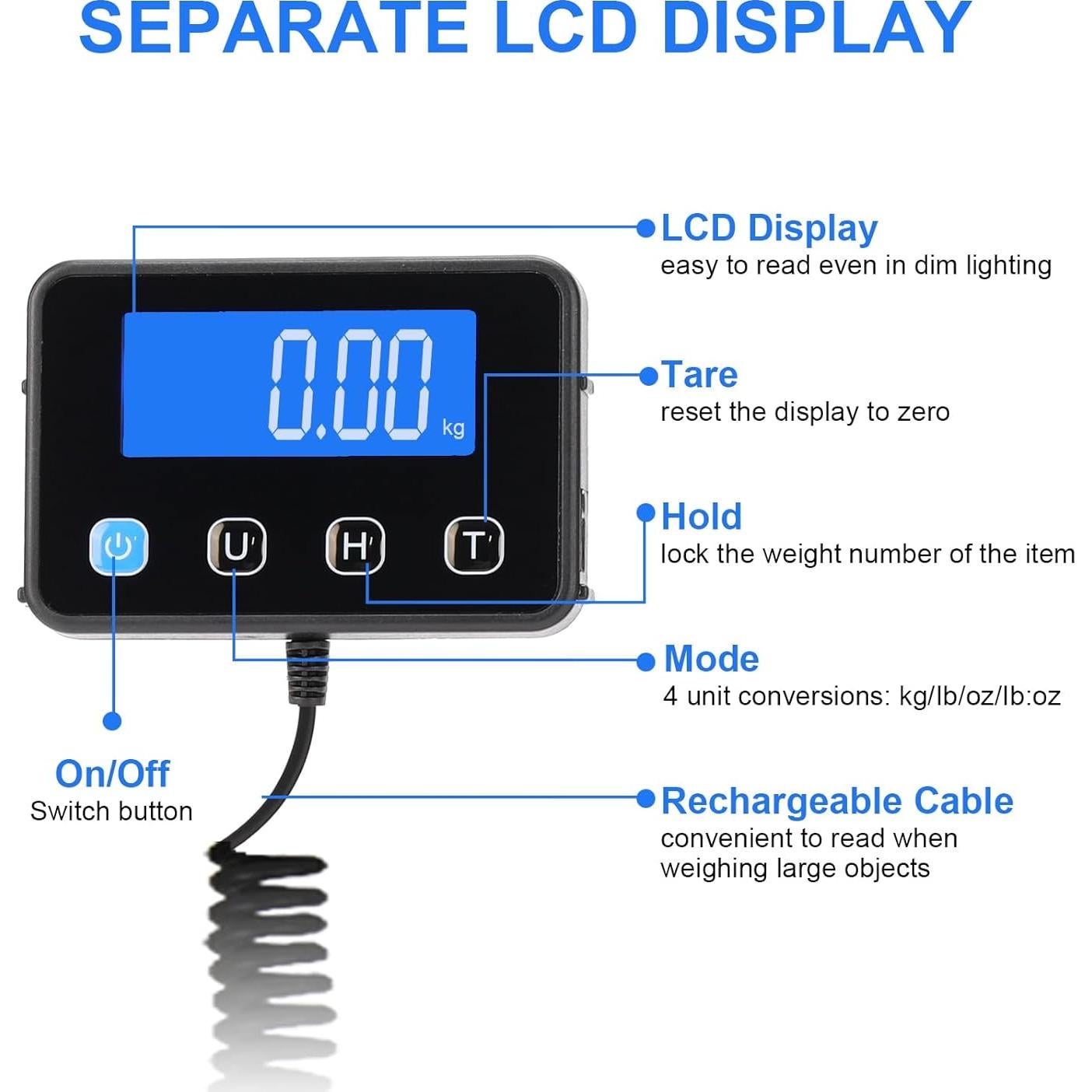 Báscula de Envío Digital Ionsno 200kg Alta Precisión LCD