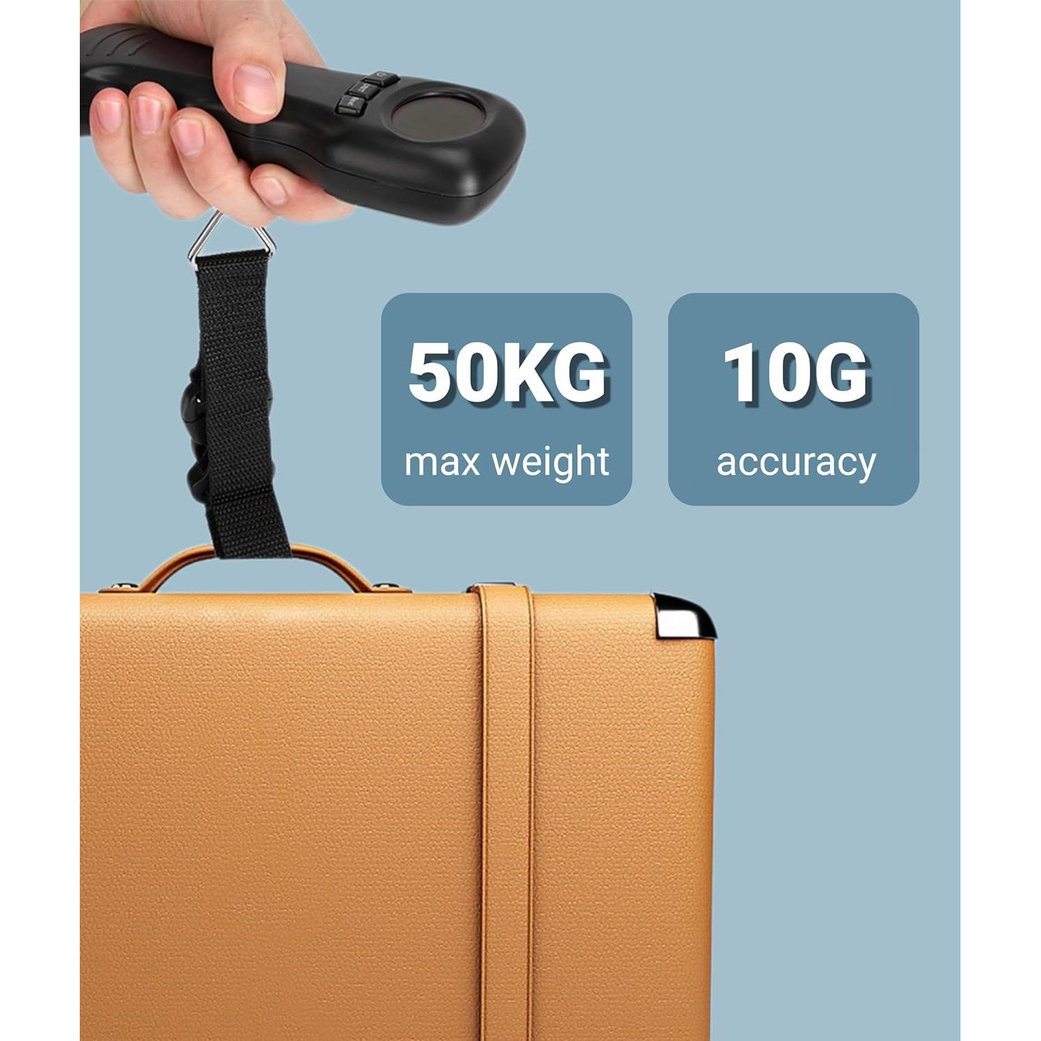 Báscula de Equipaje Jectse 50kg Portátil con Lectura Automática