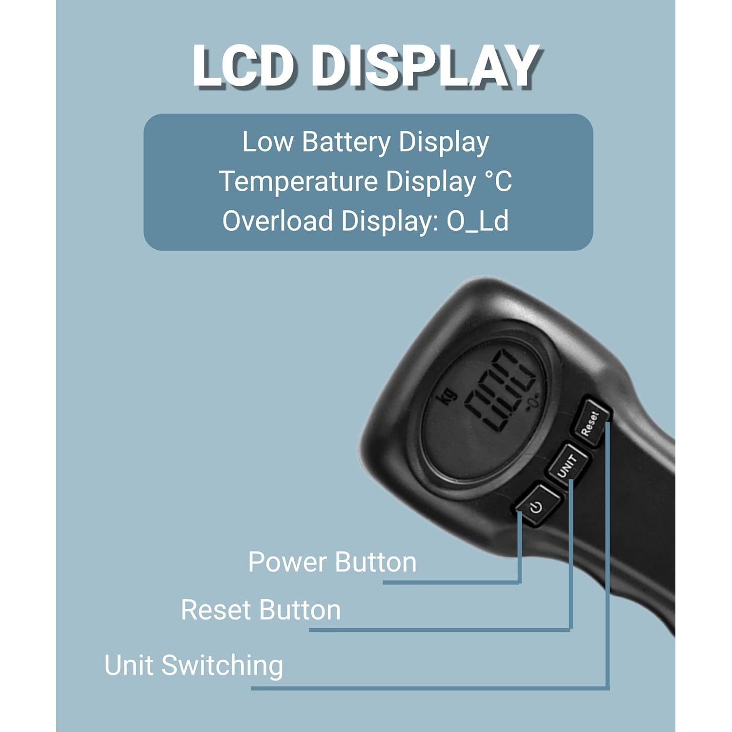 Báscula de Equipaje Jectse 50kg Portátil con Lectura Automática