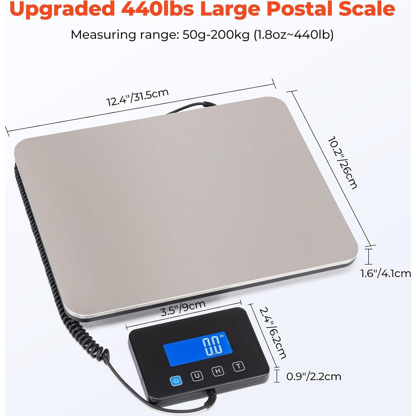 Balanza Postal Digital MUNBYN 199.58kg con Función Tara y LCD