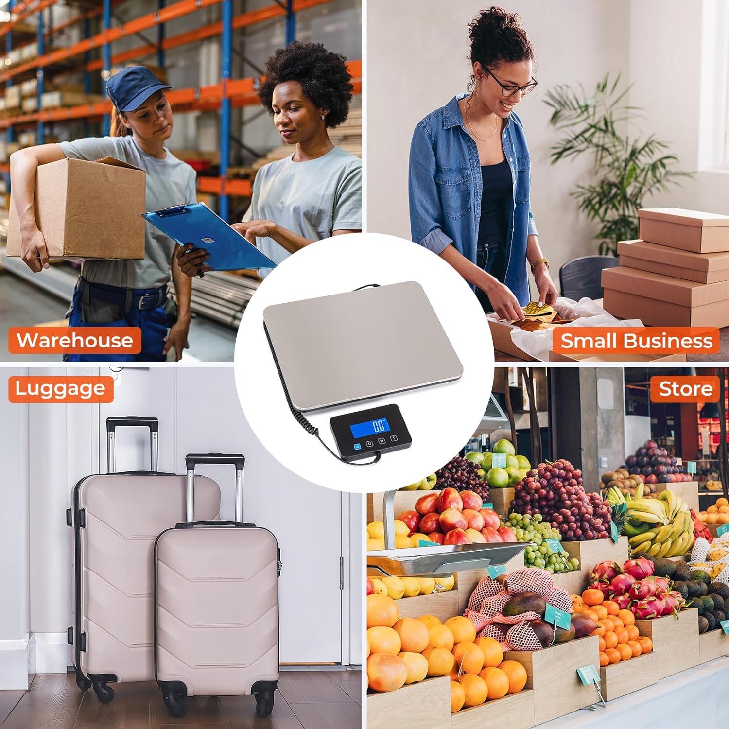 Balanza Postal Digital MUNBYN 199.58kg con Función Tara y LCD